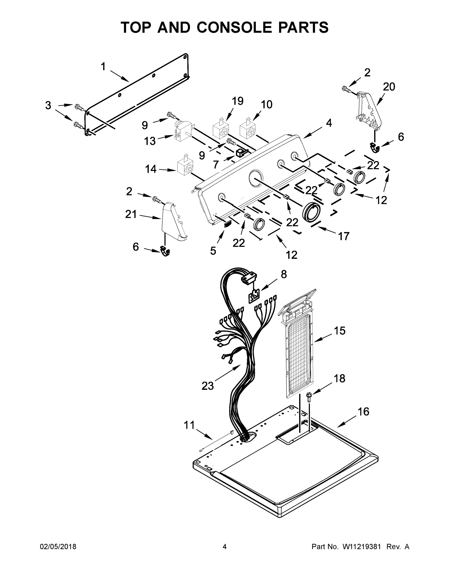 03 - TOP AND CONSOLE PARTS