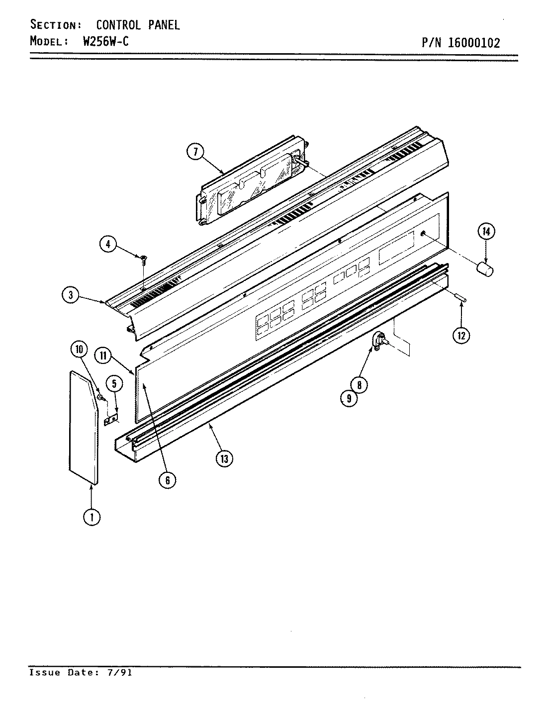 04 - CONTROL PANEL (W256W-C)