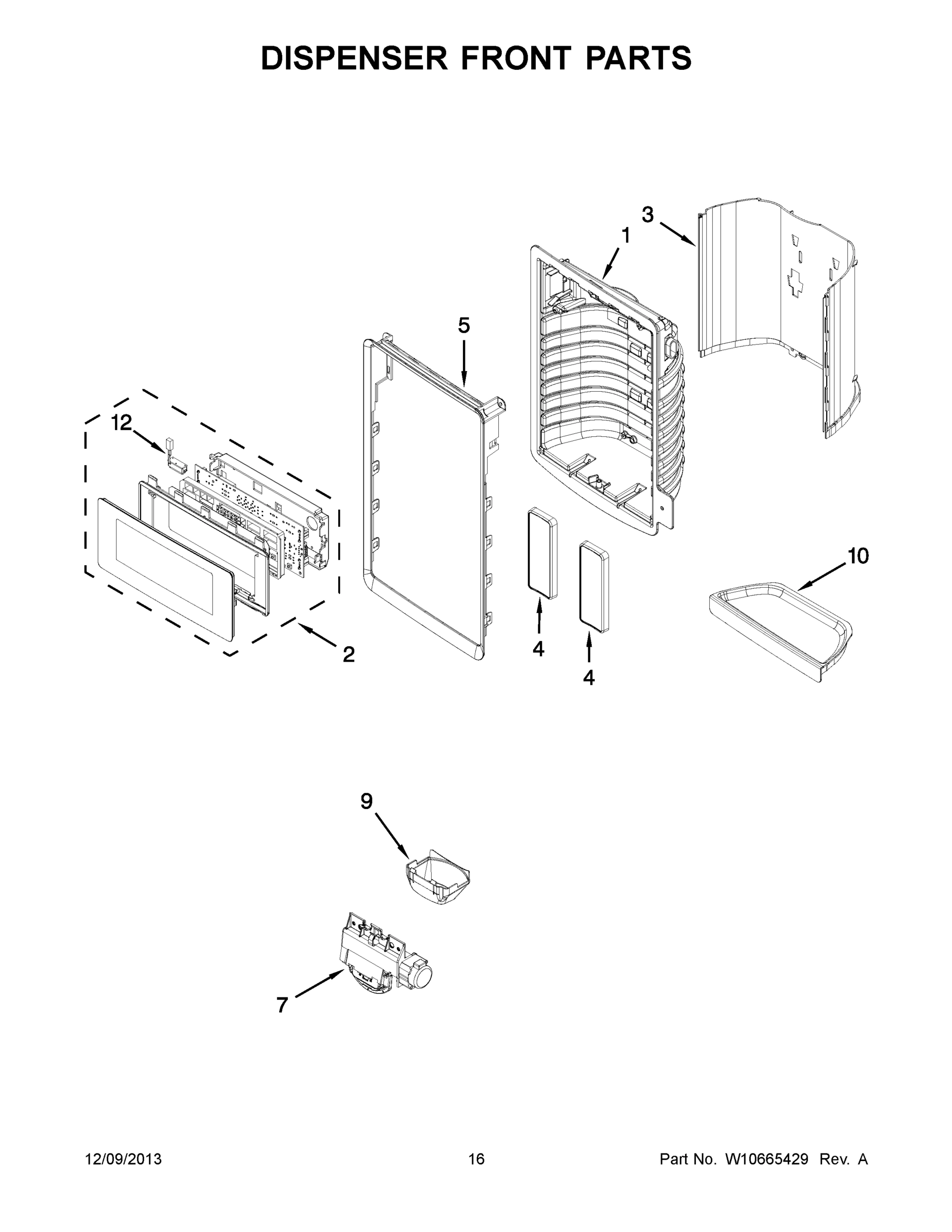 09 - DISPENSER FRONT PARTS
