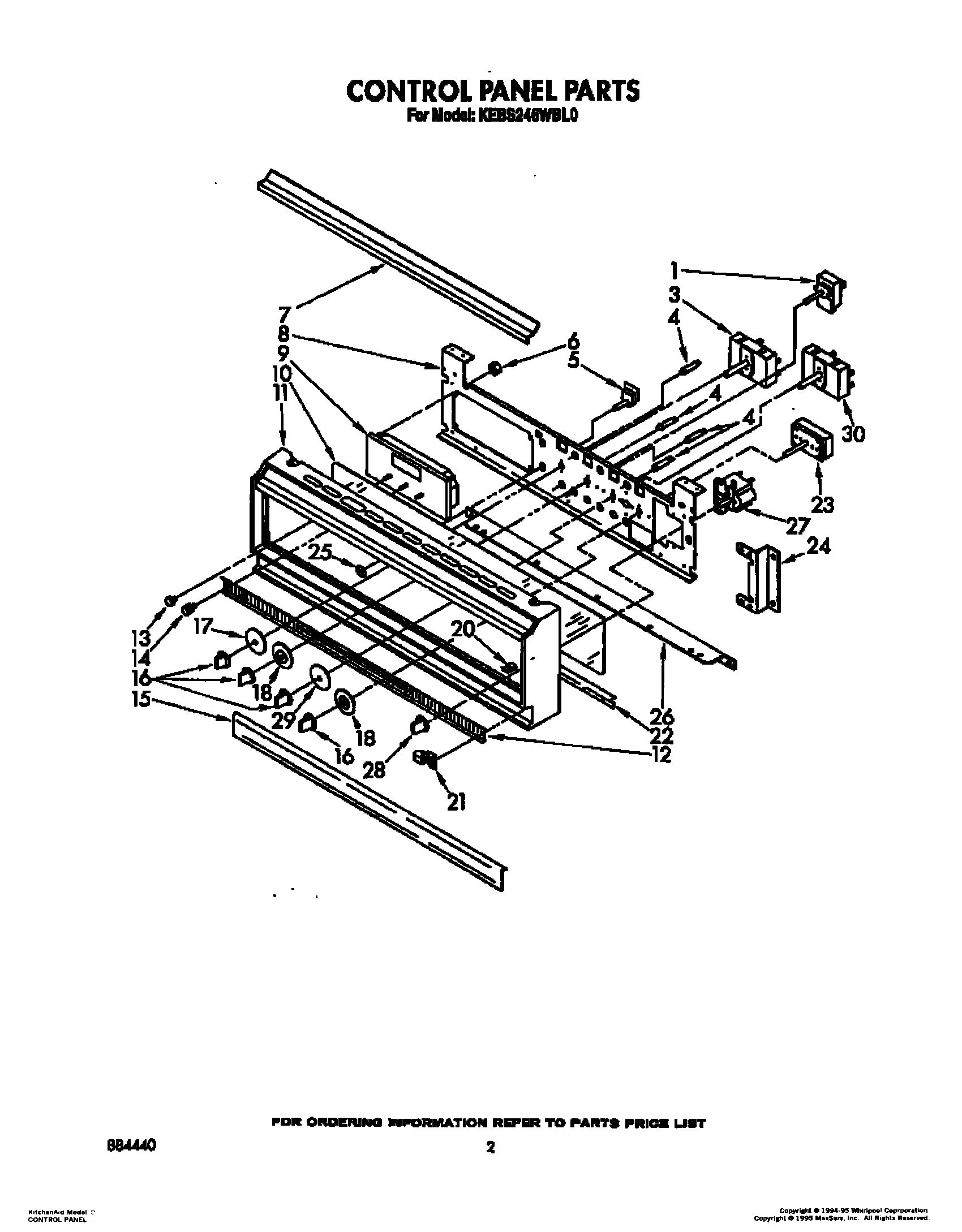 02 - CONTROL PANEL, LIT/OPTIONAL