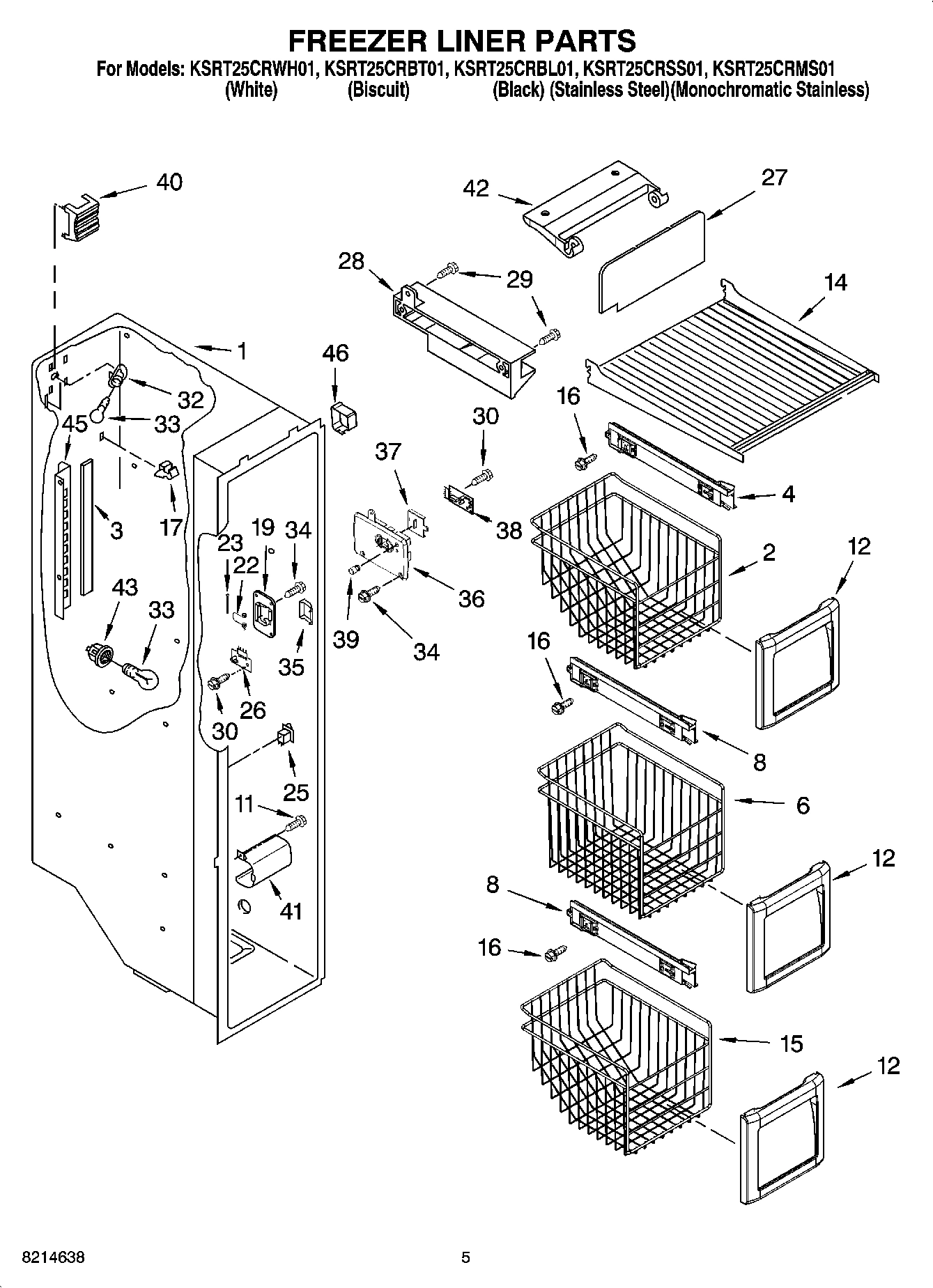 04 - FREEZER LINER PARTS