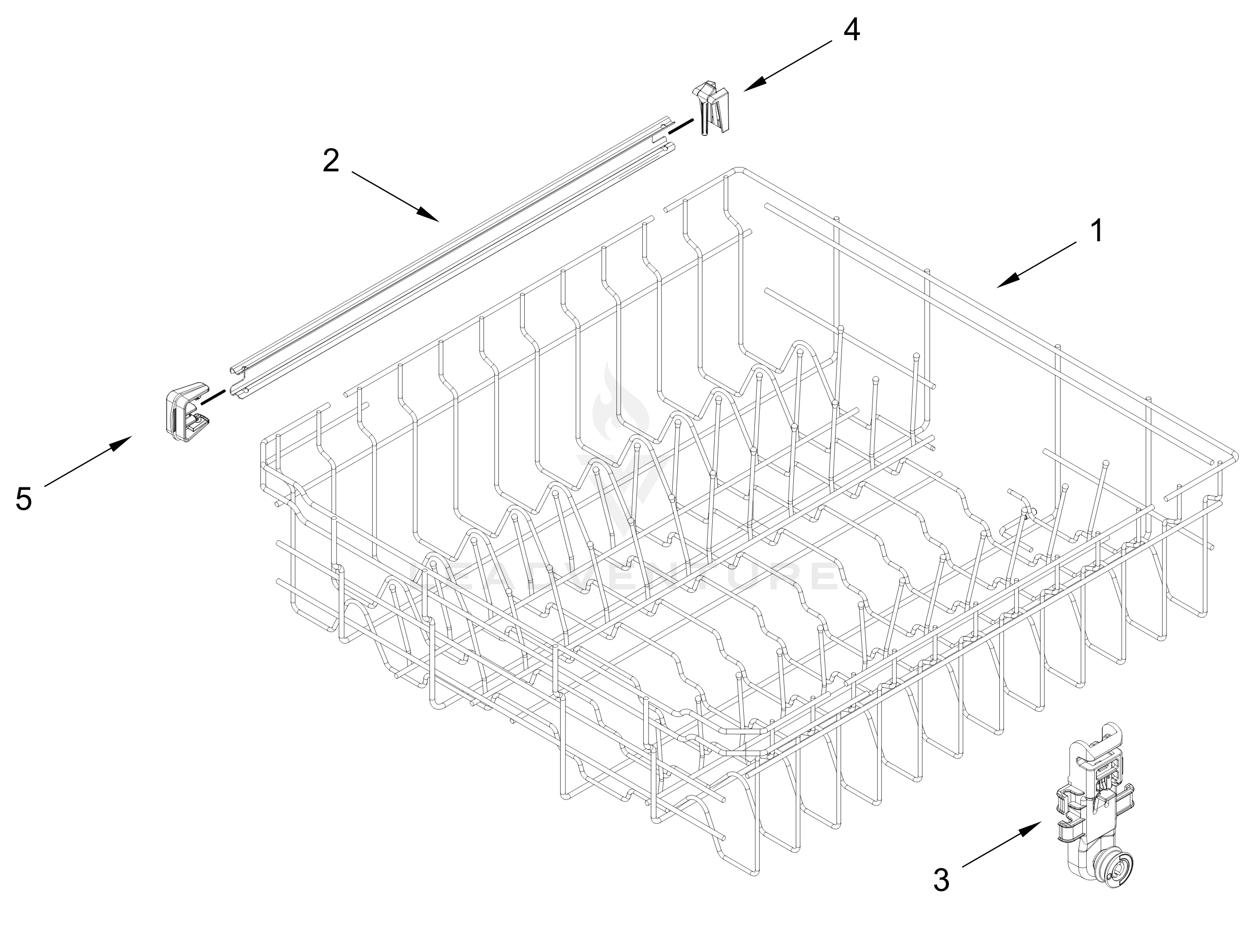 UPPER RACK AND TRACK PARTS