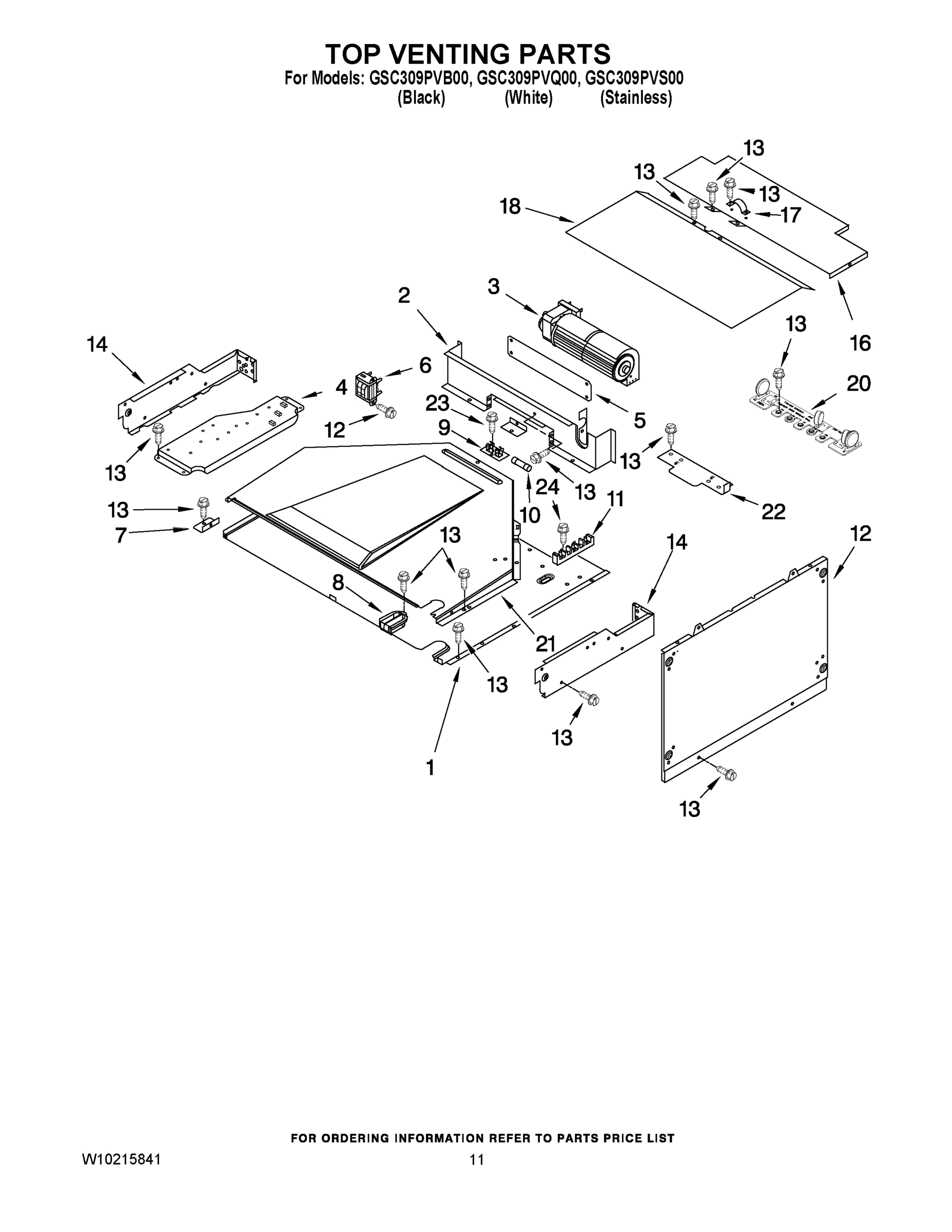 09 - TOP VENTING PARTS