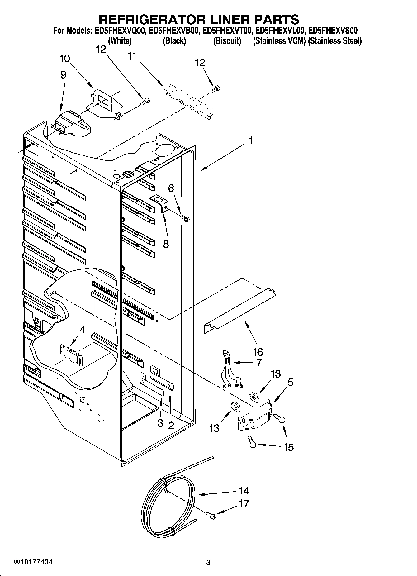 02 - REFRIGERATOR LINER PARTS