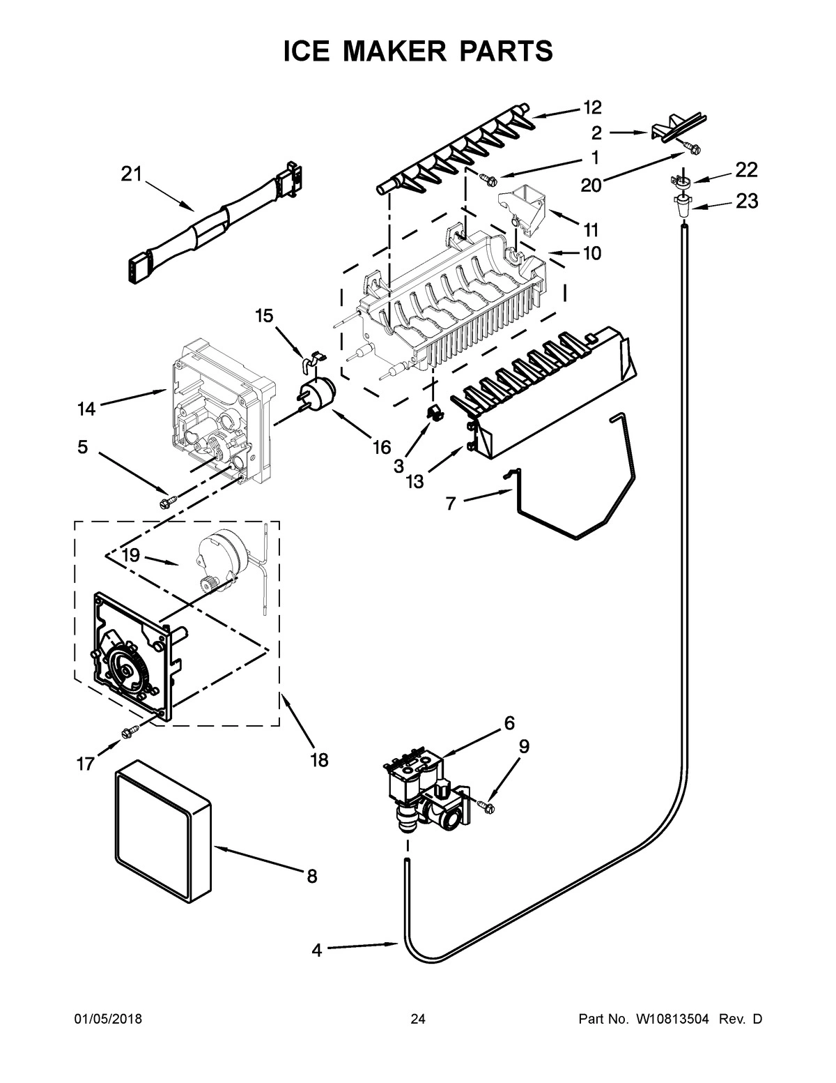 13 - ICE MAKER PARTS