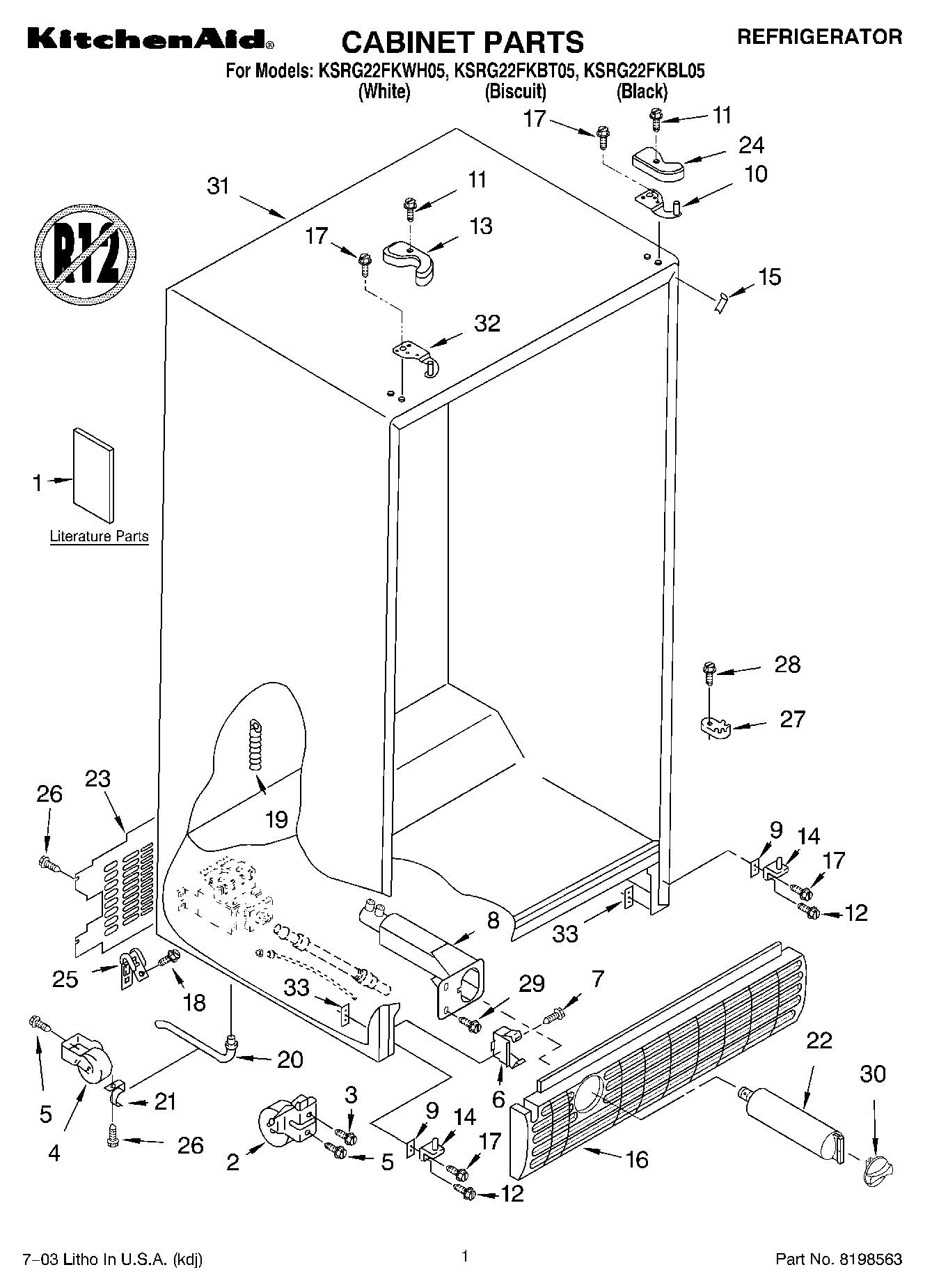 01 - CABINET PARTS