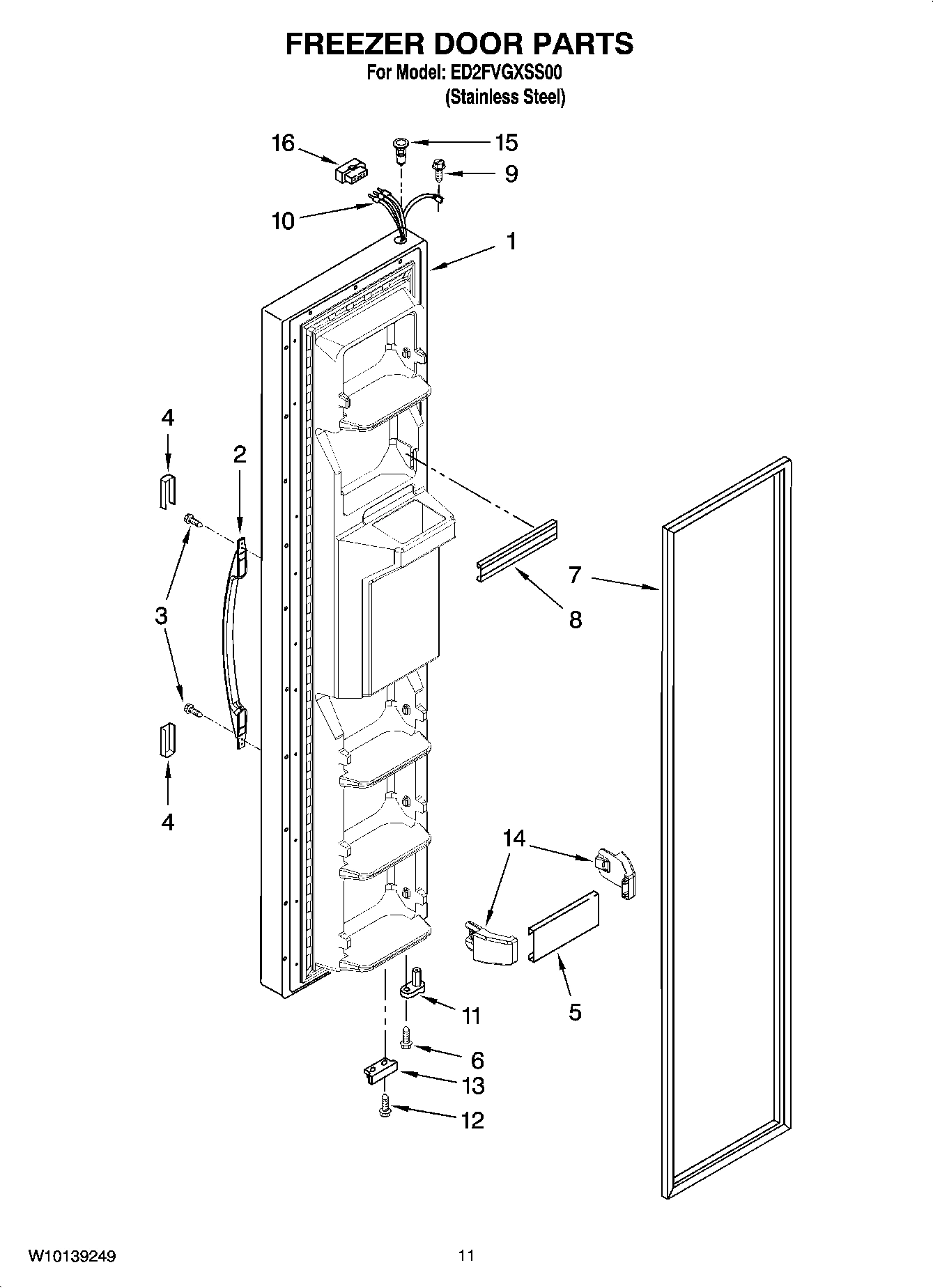 07 - FREEZER DOOR PARTS
