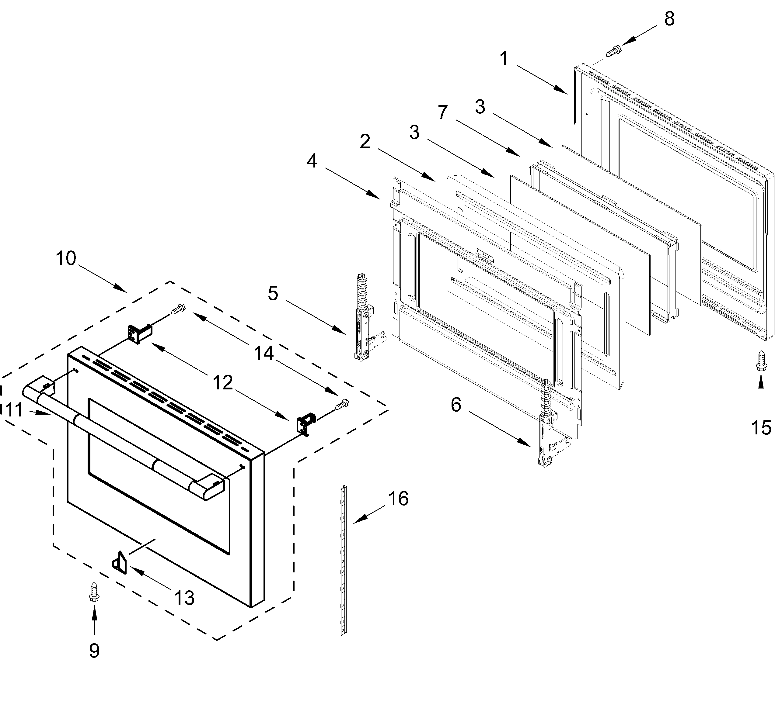 OVEN DOOR PARTS