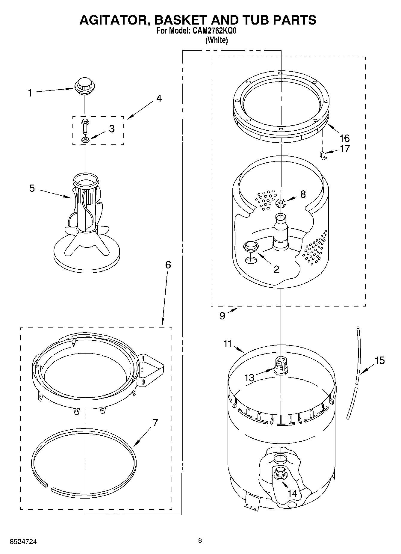 06 - AGITATOR, BASKET AND TUB