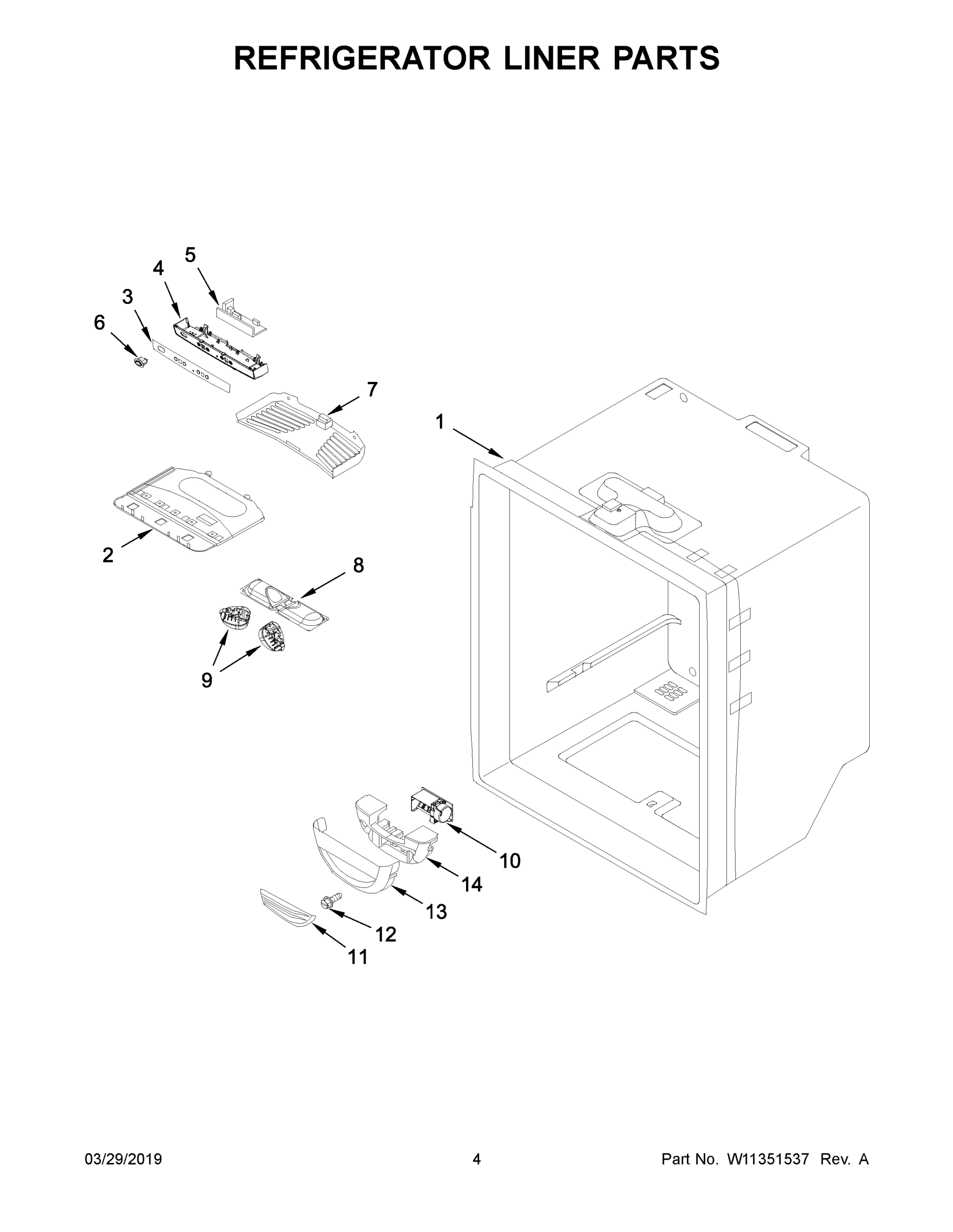 03 - REFRIGERATOR LINER PARTS