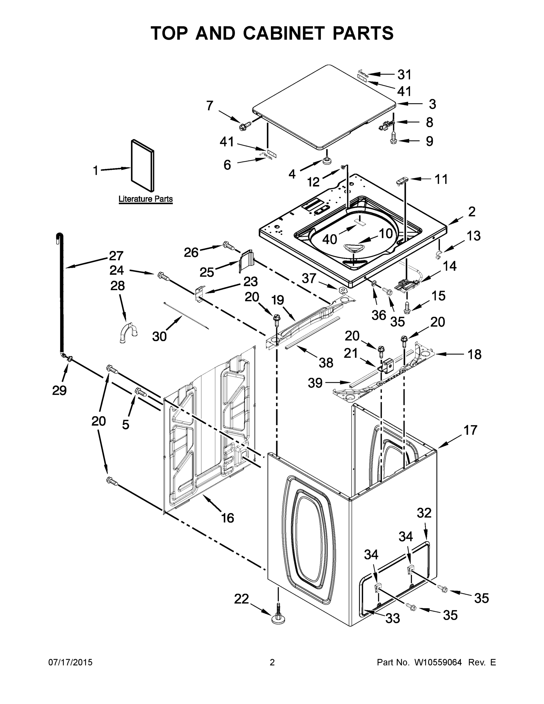 02 - TOP AND CABINET PARTS