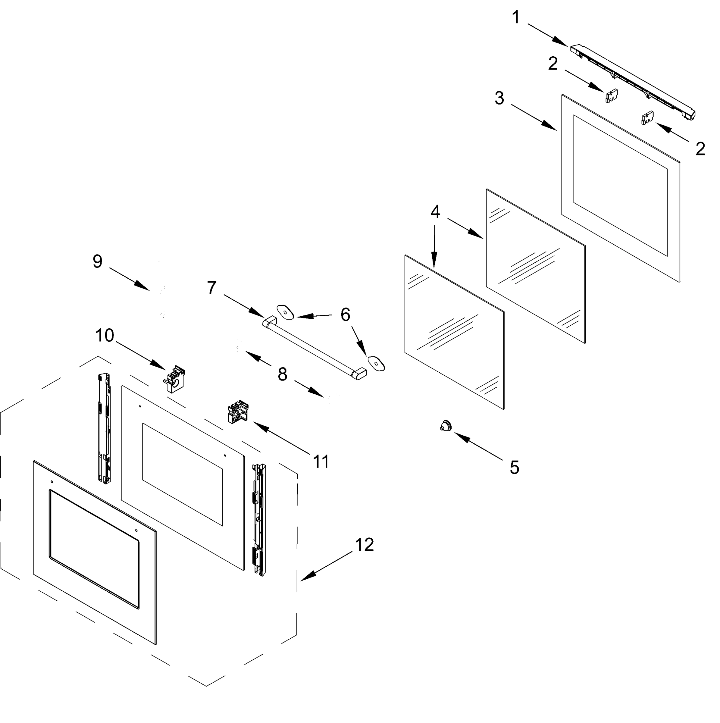 OVEN DOOR PARTS