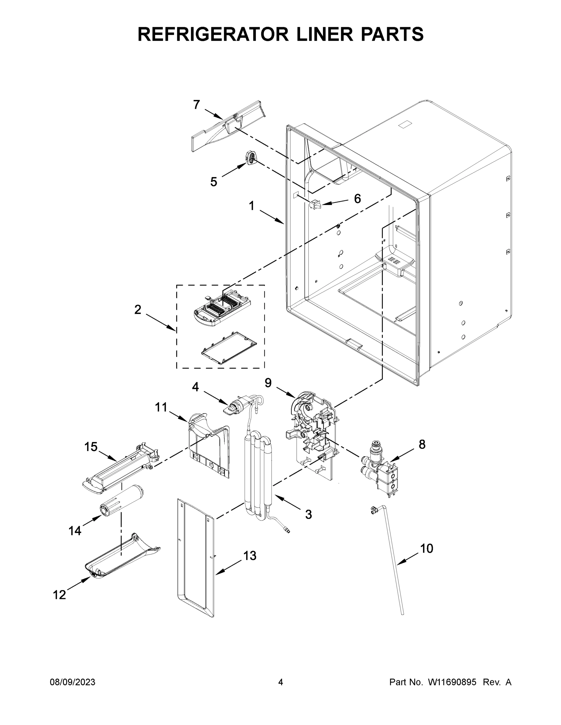 03 - REFRIGERATOR LINER PARTS