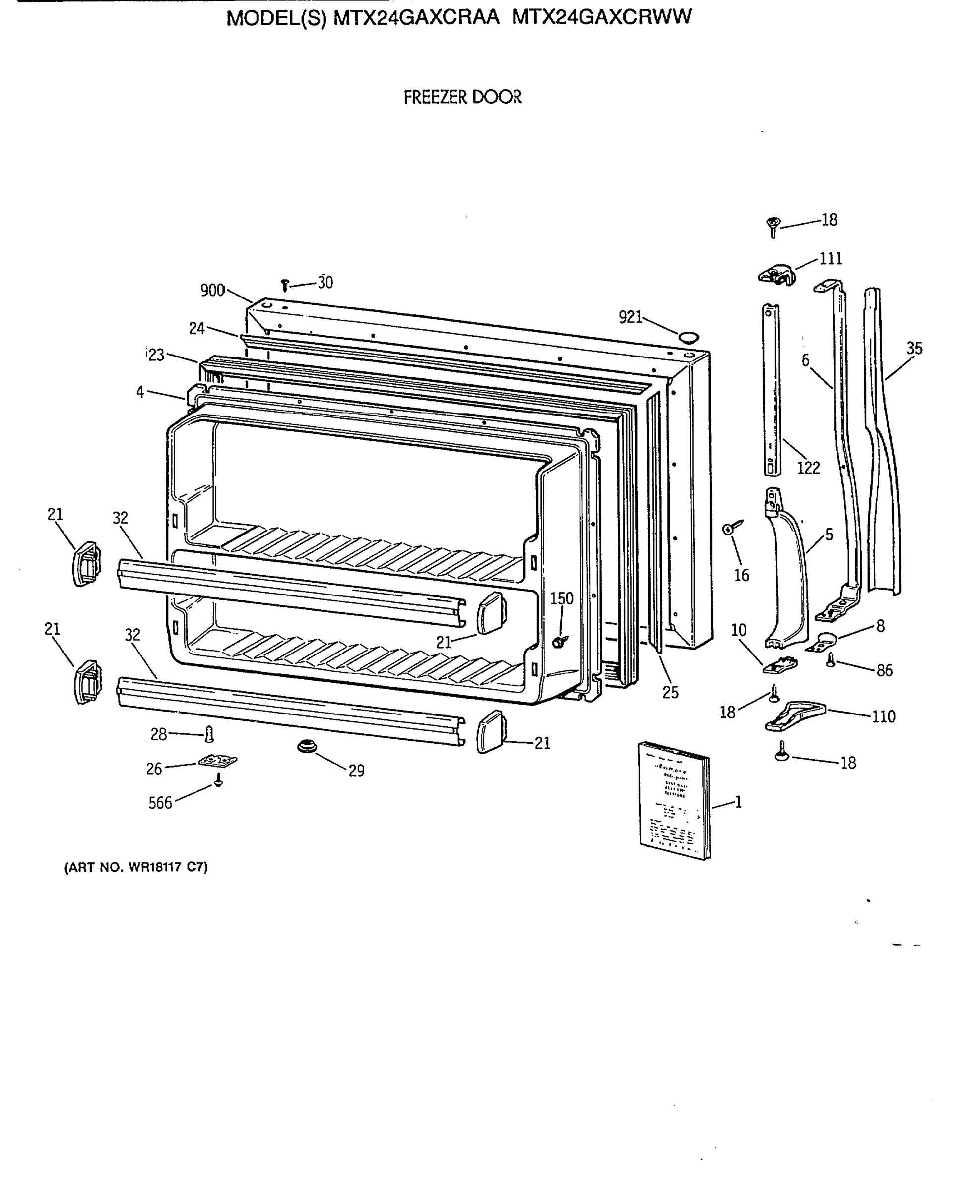 FREEZER DOOR