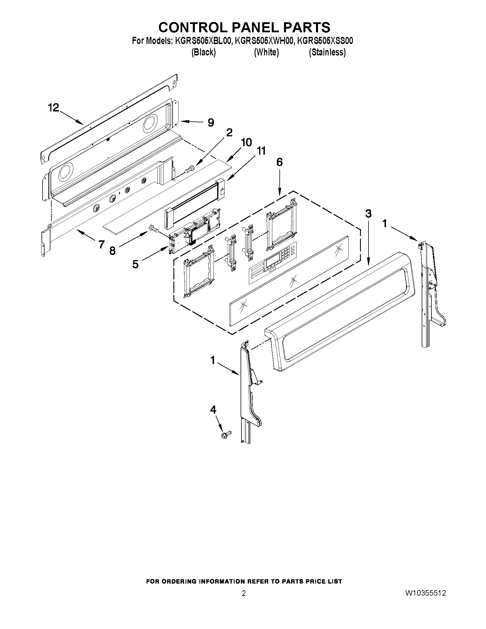 02 - CONTROL PANEL PARTS