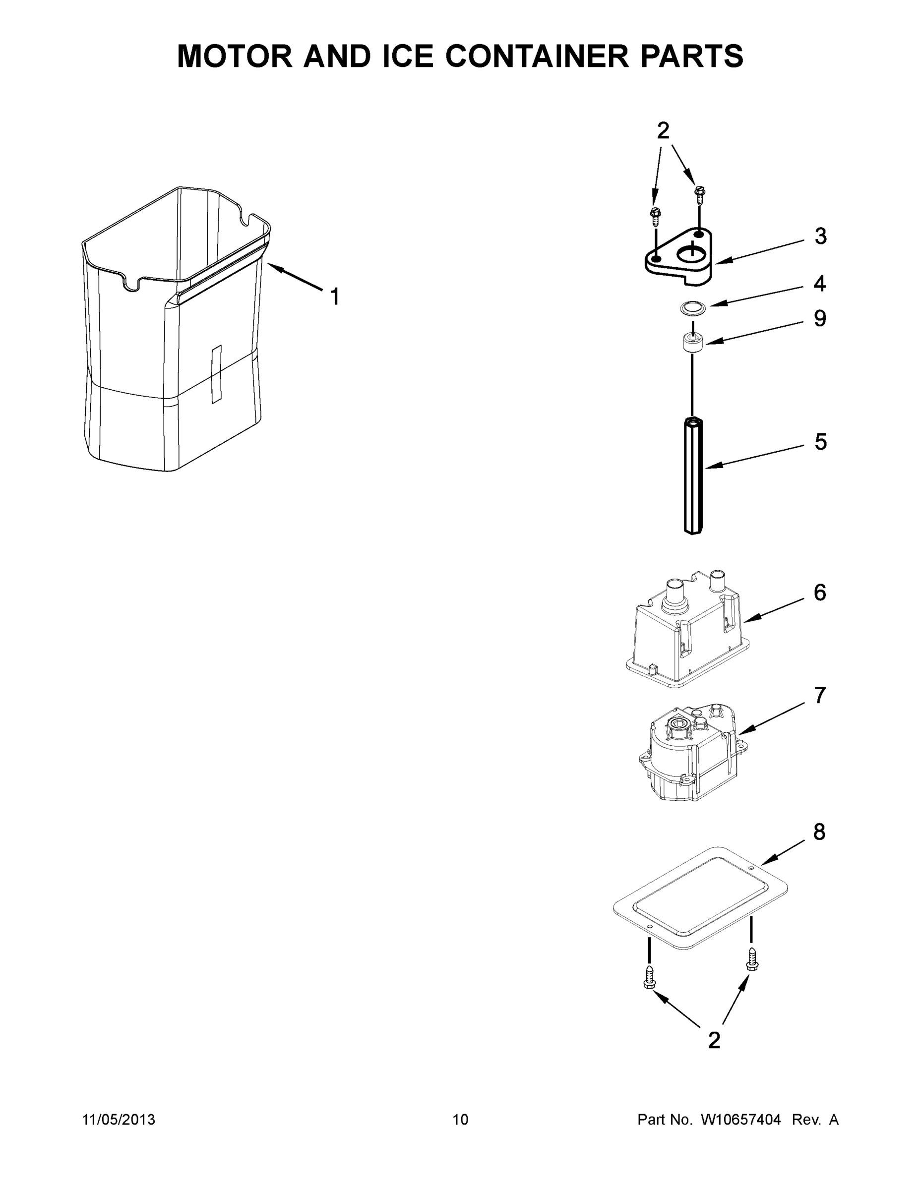 06 - MOTOR AND ICE CONTAINER PARTS