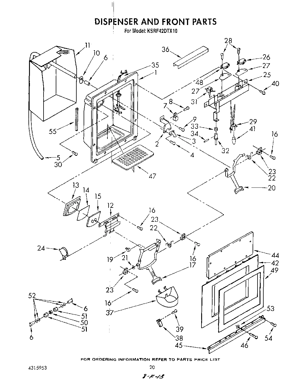 13 - DISPENSER AND FRONT