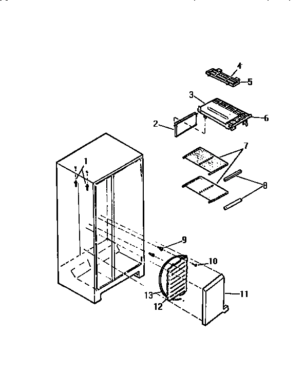 06 - FREEZER SHELVES, WATER TANK