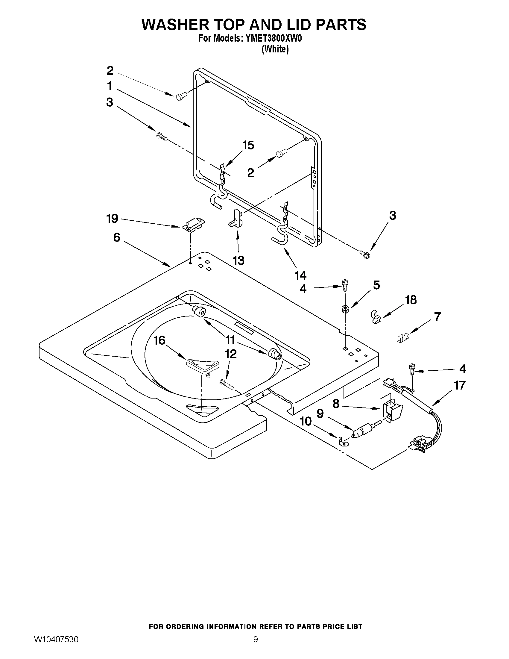 06 - WASHER TOP AND LID PARTS