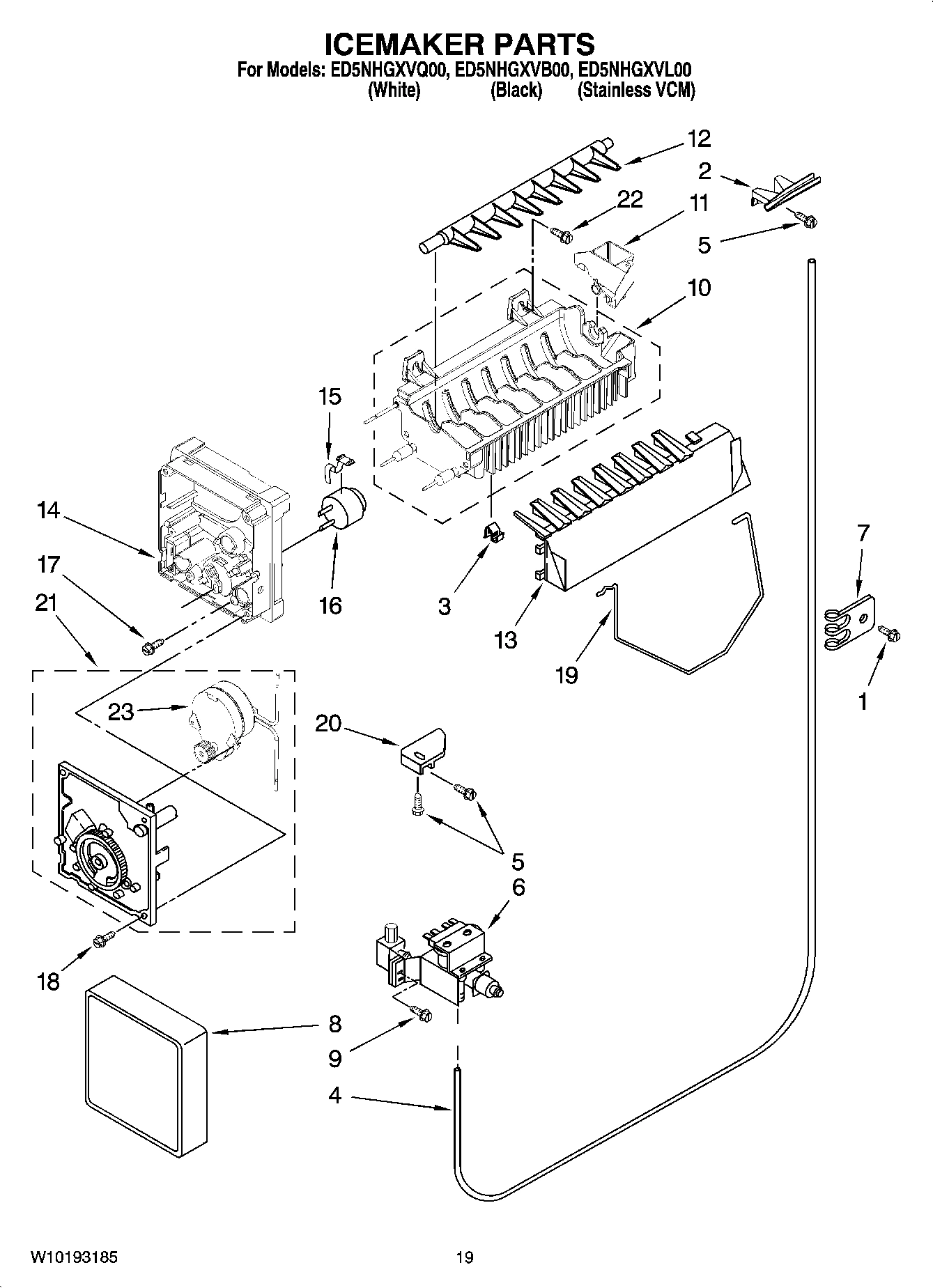 12 - ICEMAKER PARTS, OPTIONAL PARTS (NOT INCLUDED)