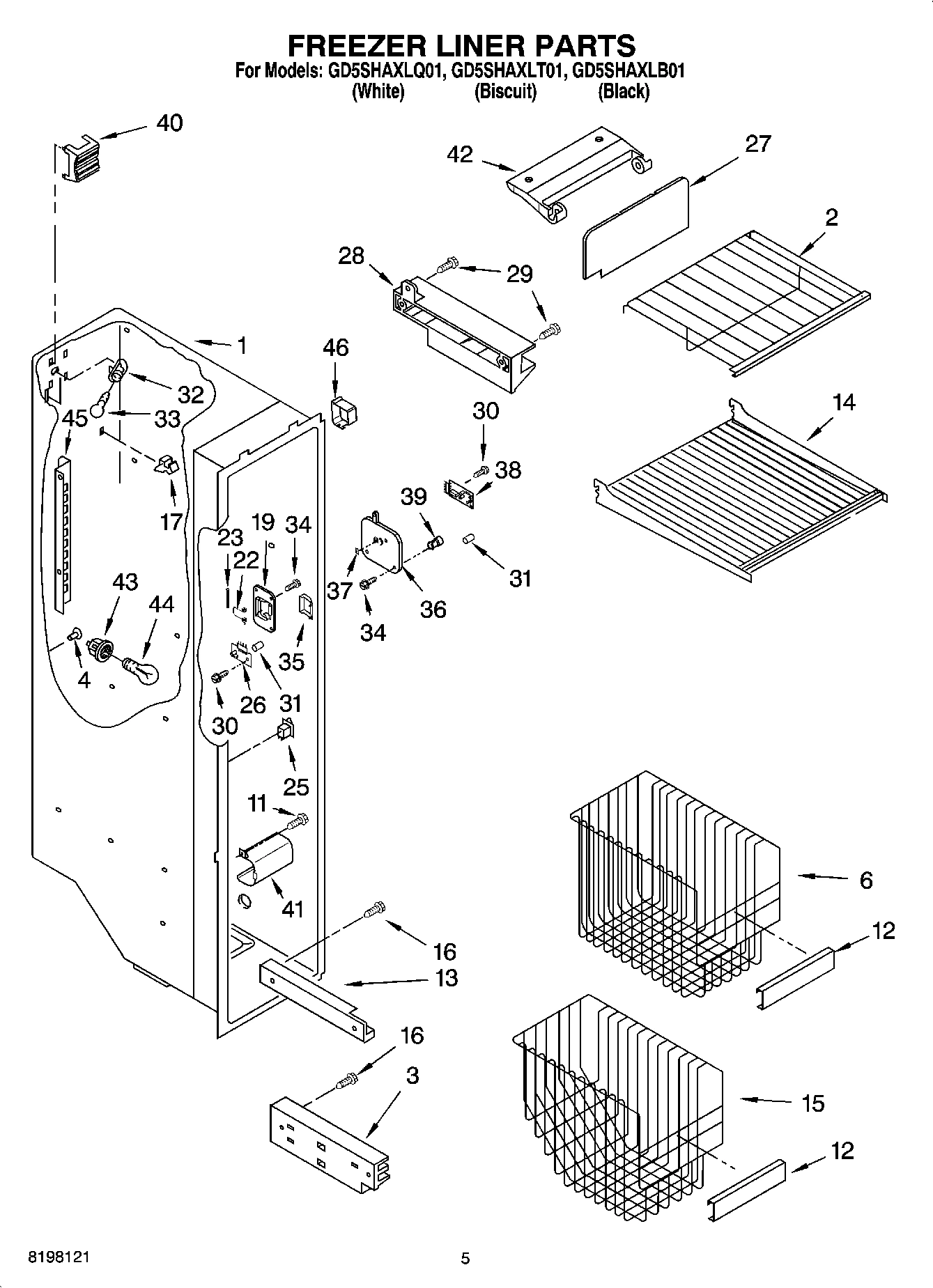 04 - FREEZER LINER PARTS