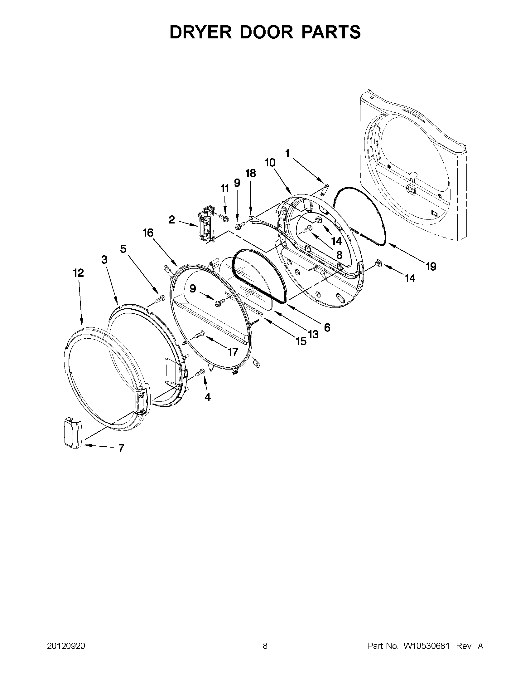 04 - DRYER DOOR PARTS