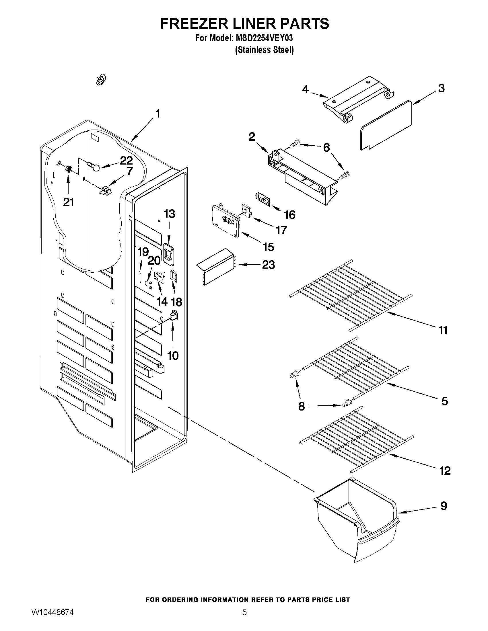 04 - FREEZER LINER PARTS