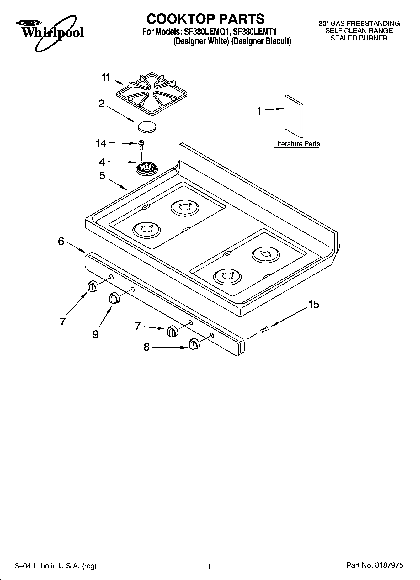 01 - COOKTOP PARTS