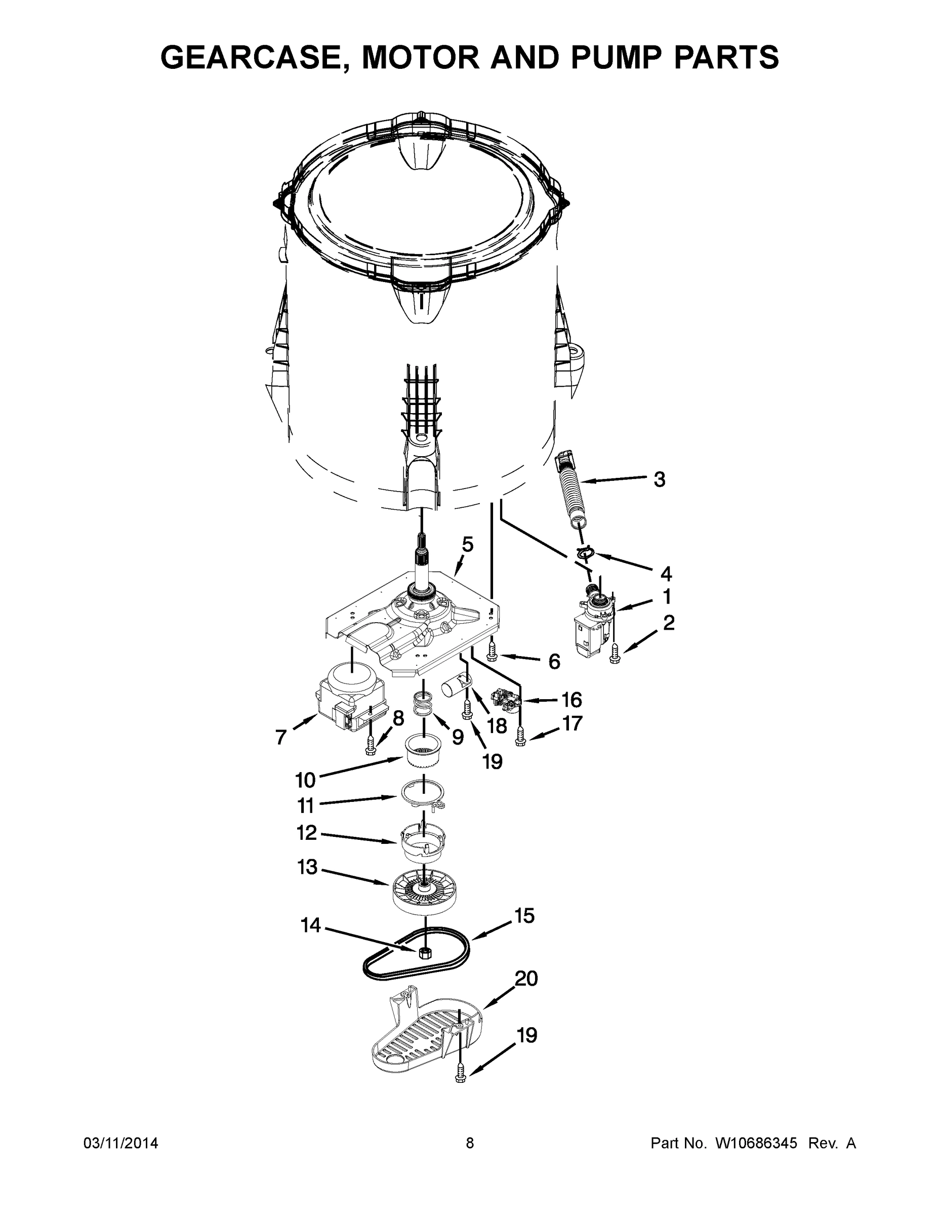 05 - GEARCASE, MOTOR AND PUMP PARTS