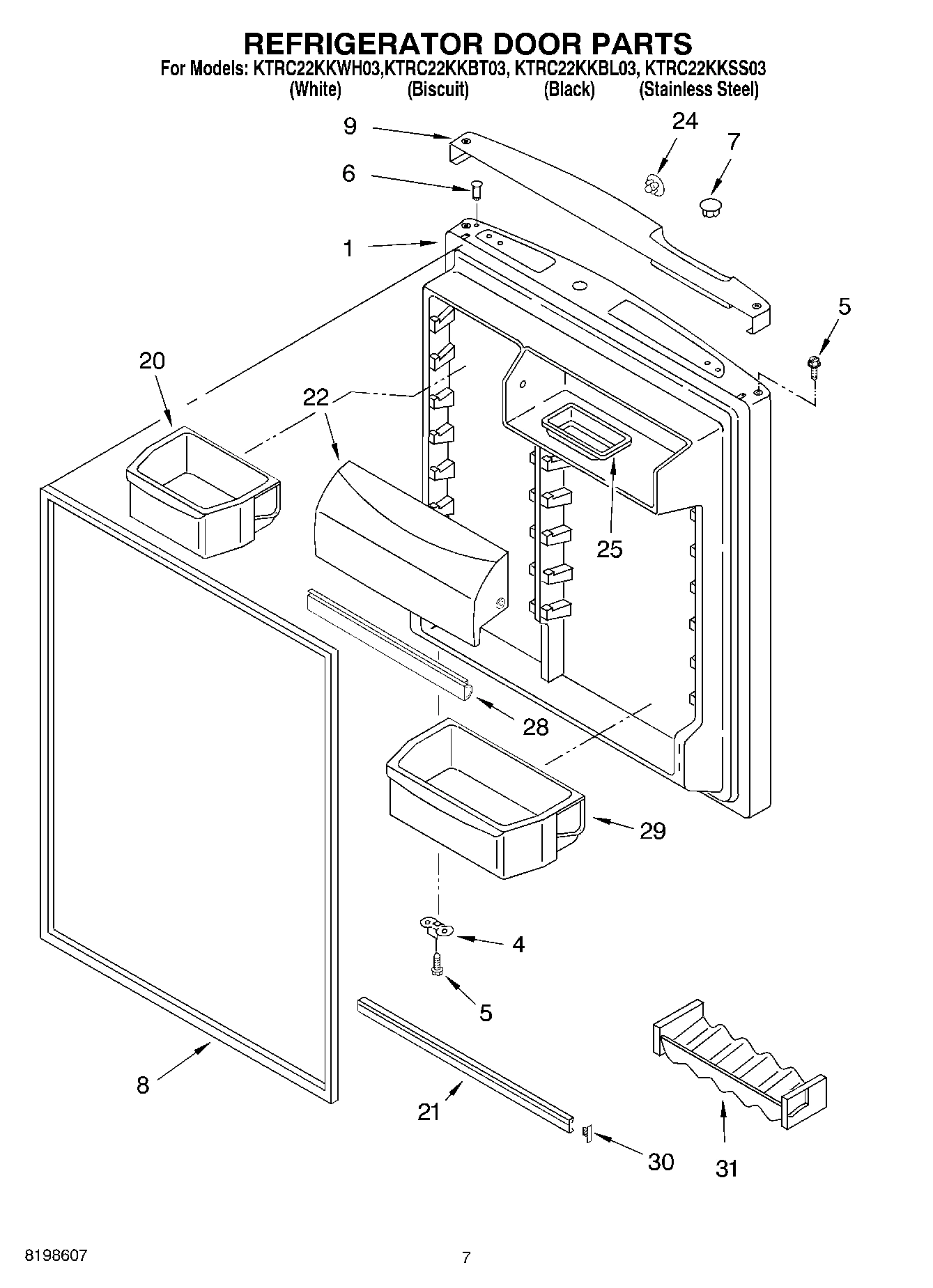 04 - REFRIGERATOR DOOR PARTS