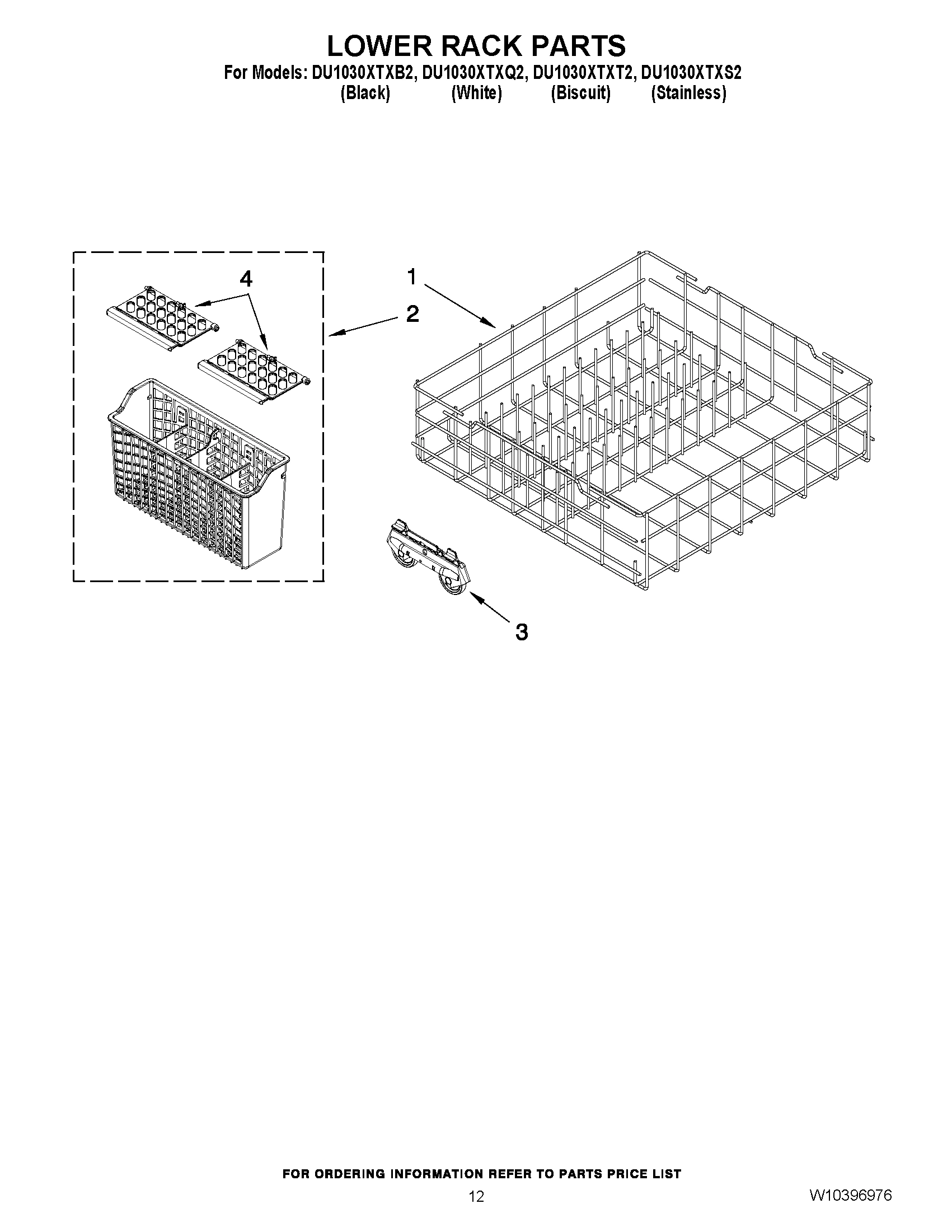 10 - LOWER RACK PARTS