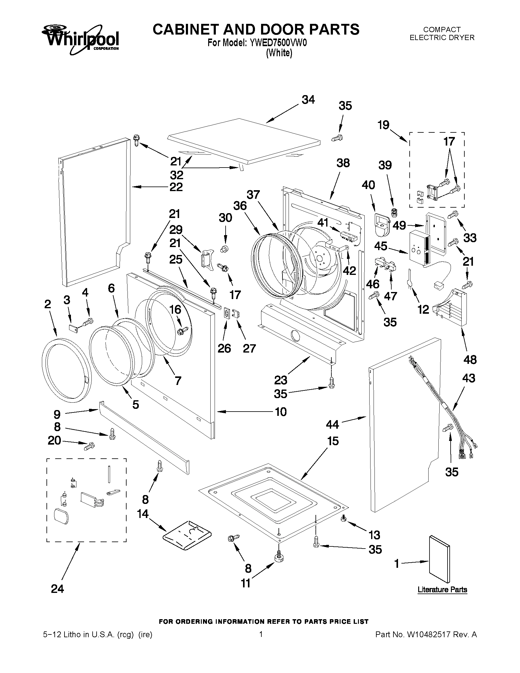 01 - CABINET AND DOOR PARTS