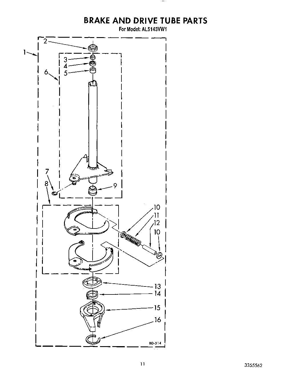 10 - BRAKE AND DRIVE TUBE