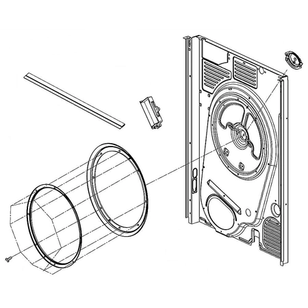 ACQ55947128 LG Rear Cover Assembly