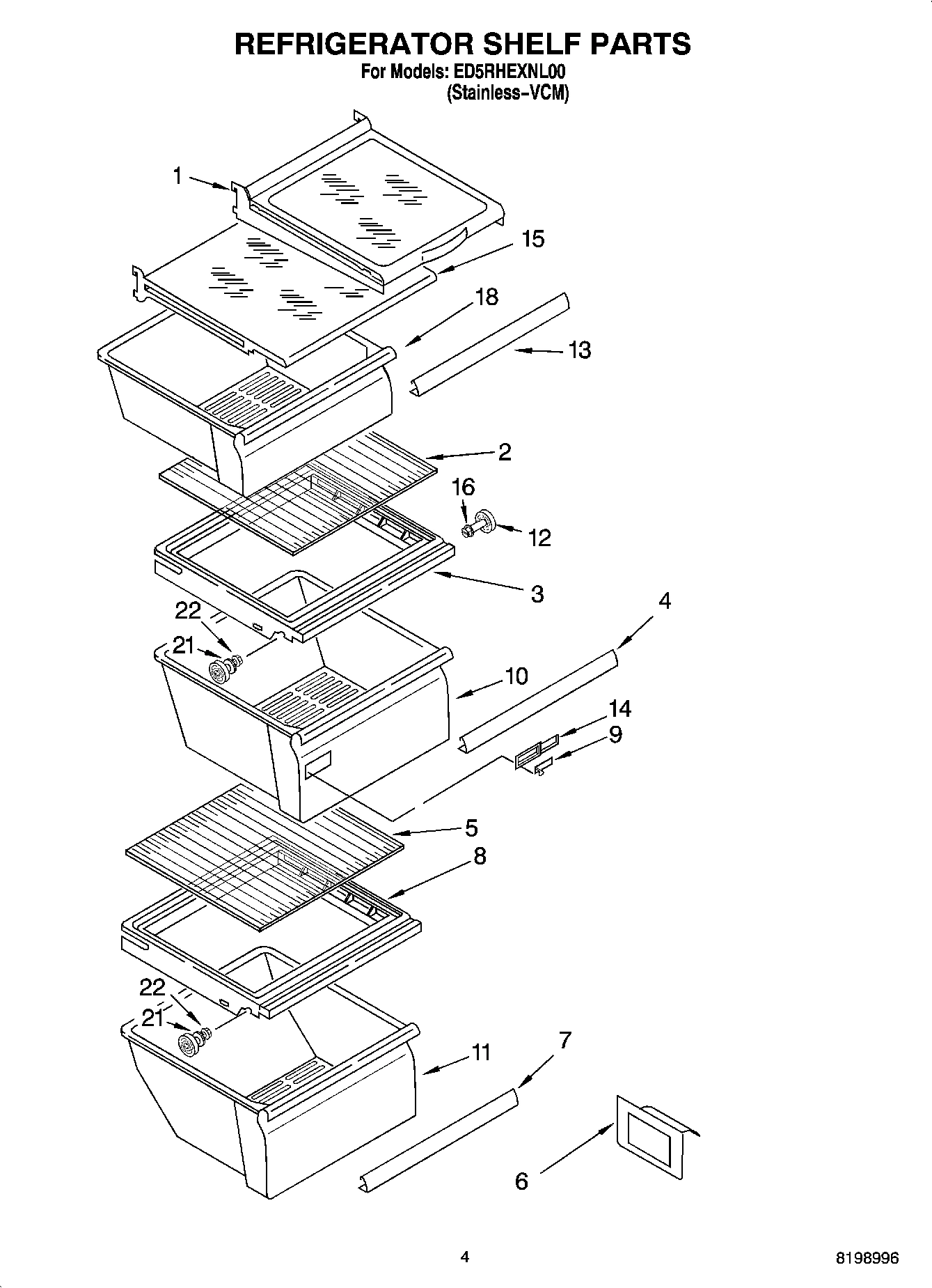 03 - REFRIGERATOR SHELF PARTS