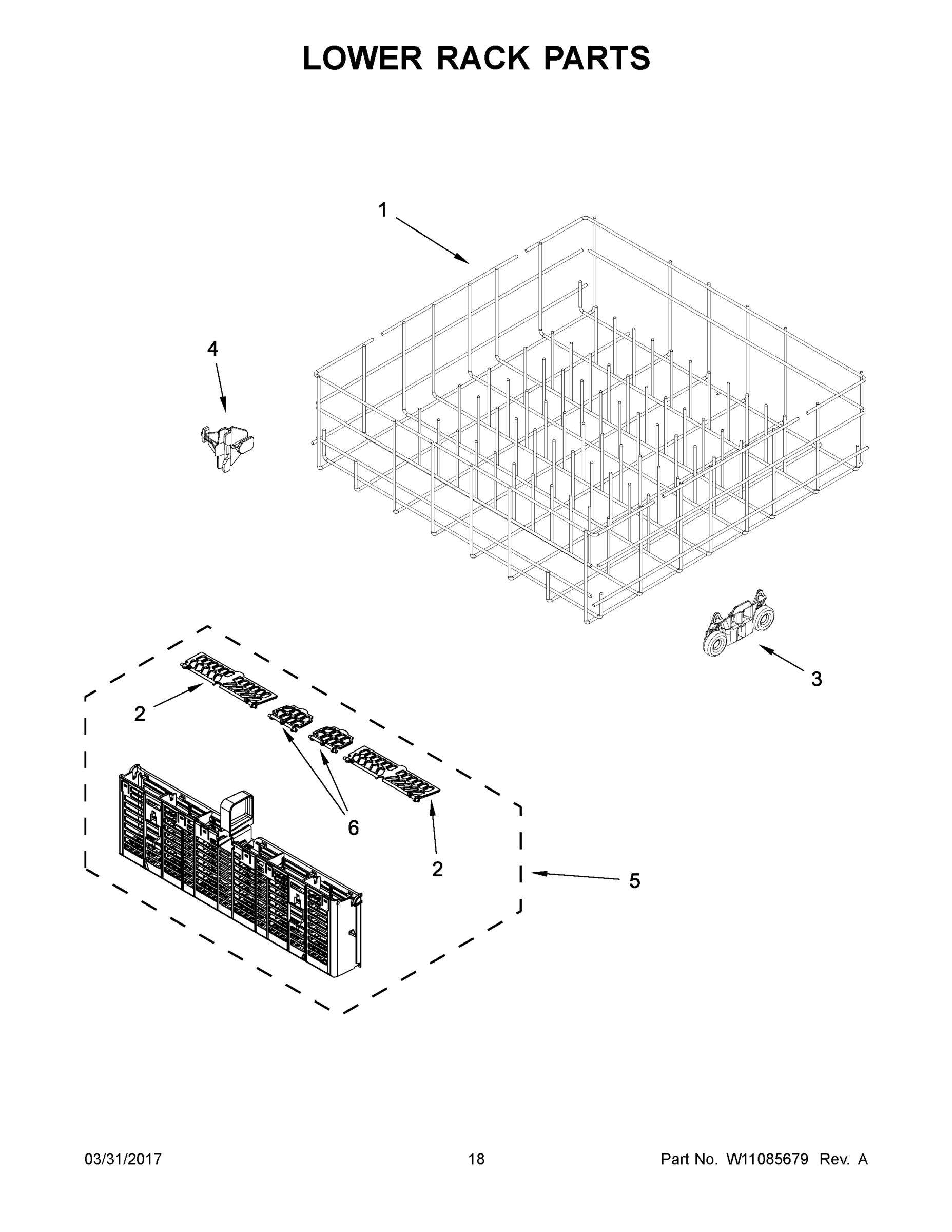 10 - LOWER RACK PARTS