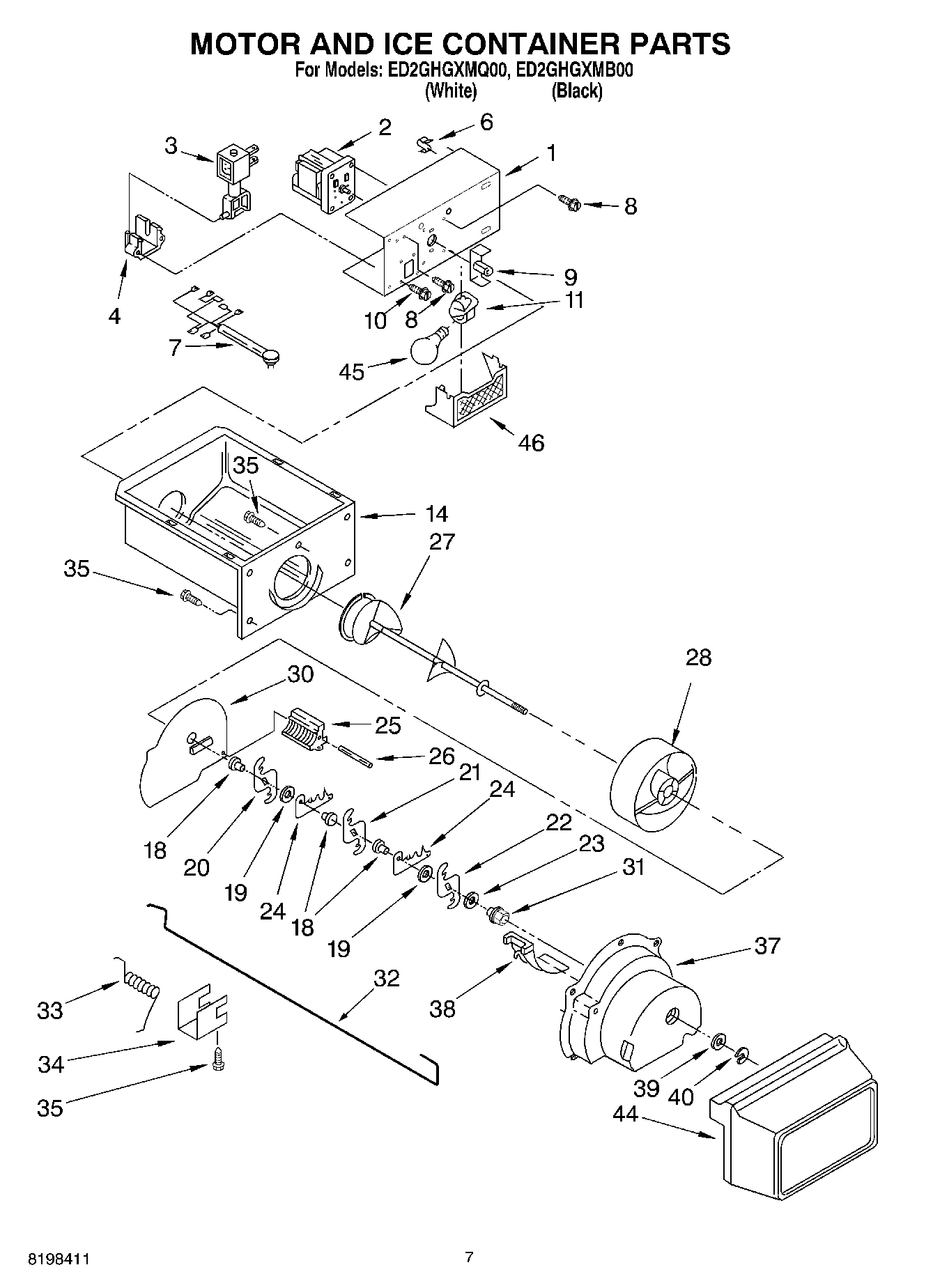 05 - MOTOR AND ICE CONTAINER PARTS