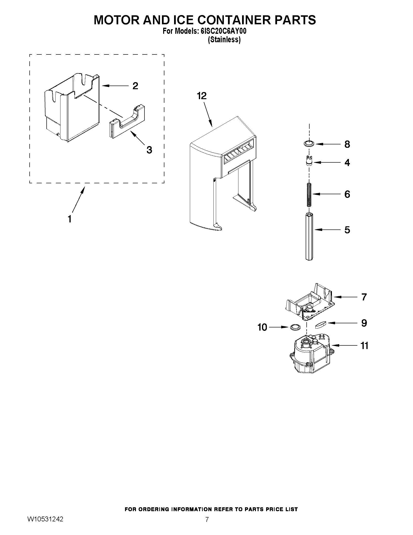 05 - MOTOR AND ICE CONTAINER PARTS