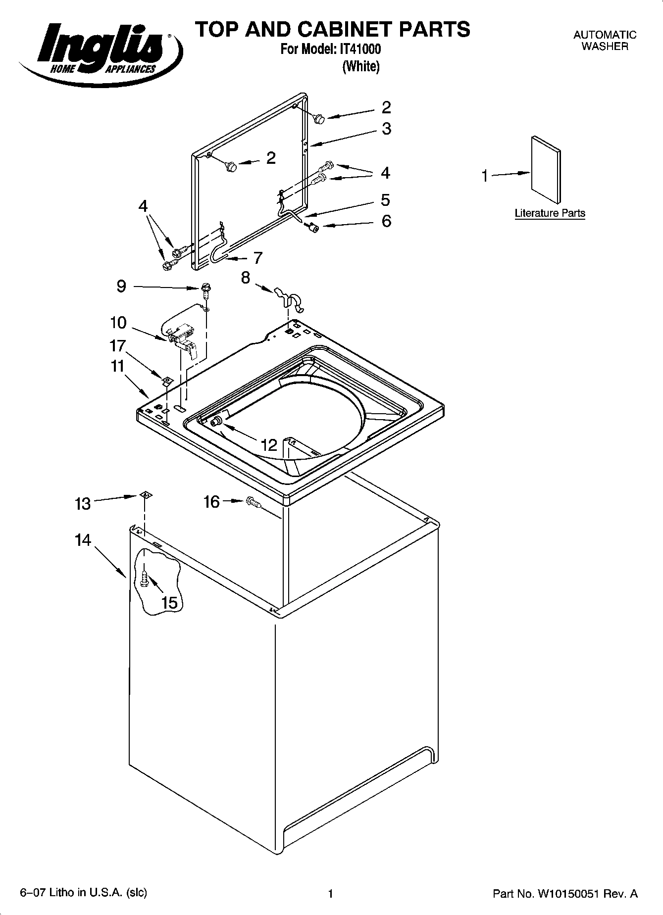 01 - TOP AND CABINET PARTS