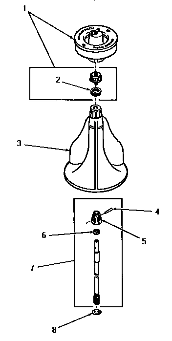 03 - AGITATOR, SHAFT & FABRIC SOFTENER DISP
