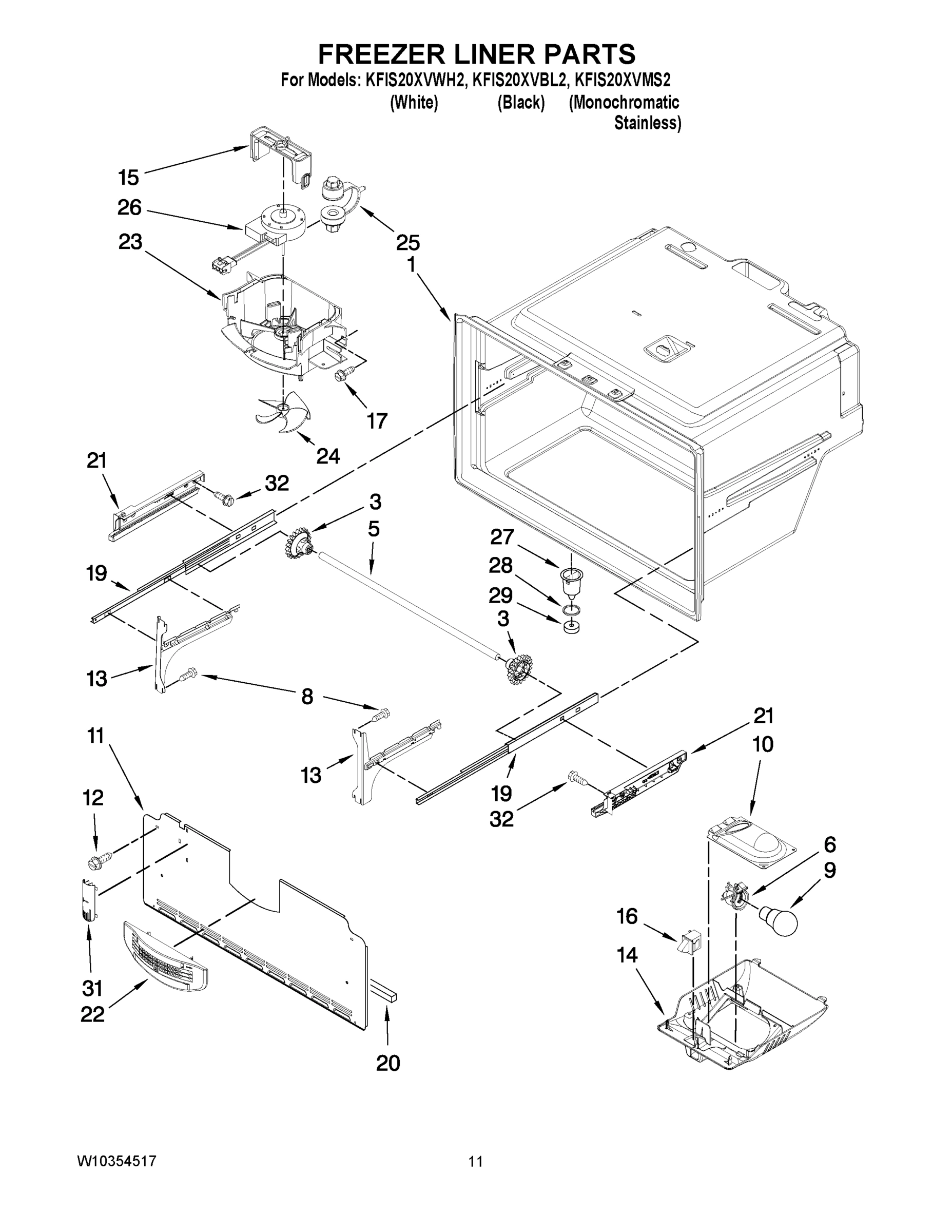 06 - FREEZER LINER PARTS