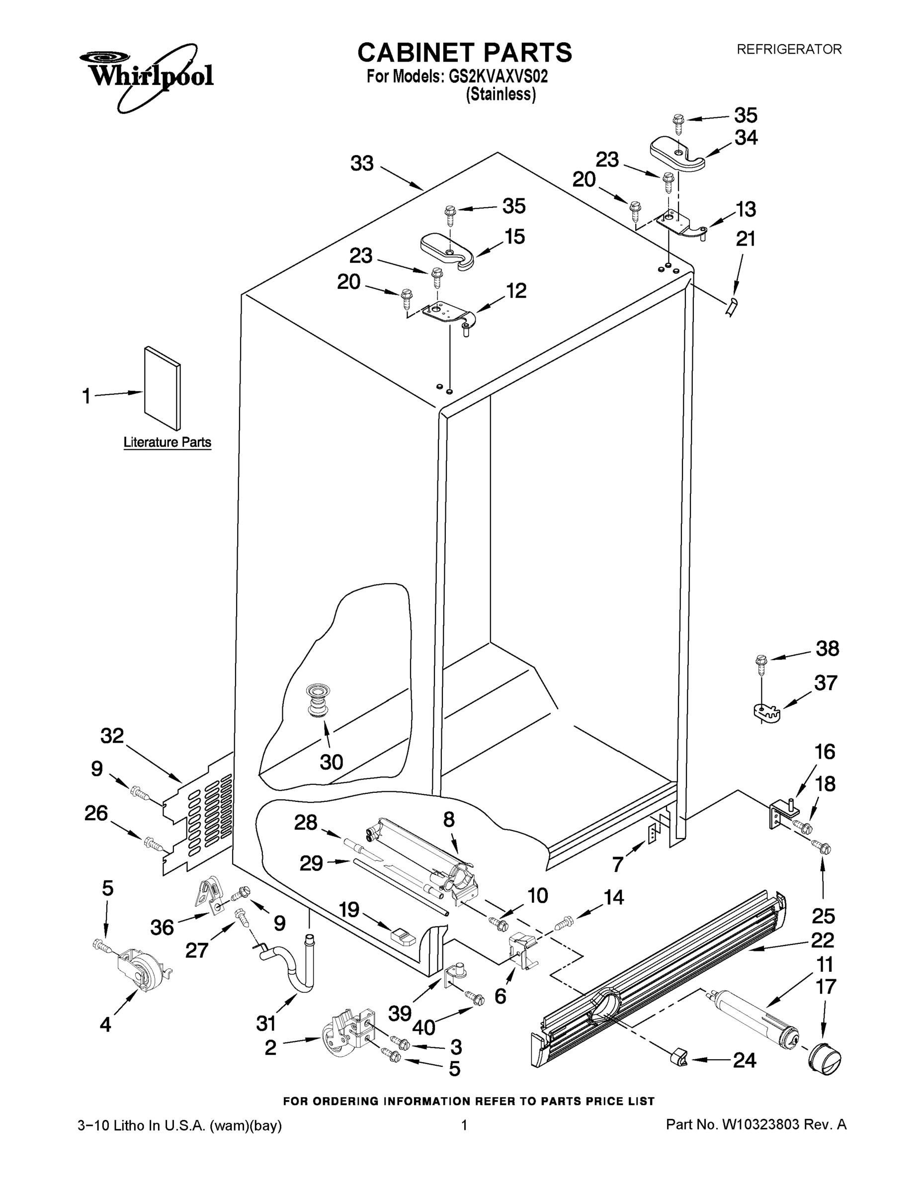 01 - CABINET PARTS