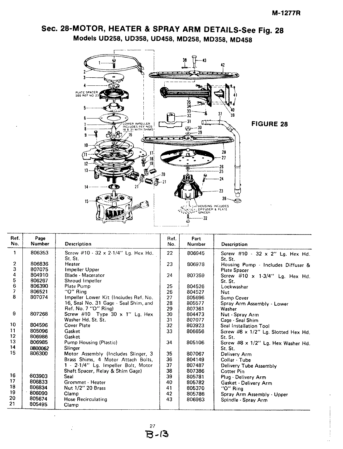 05 - MOTOR, HEATER & SPRAY ARM