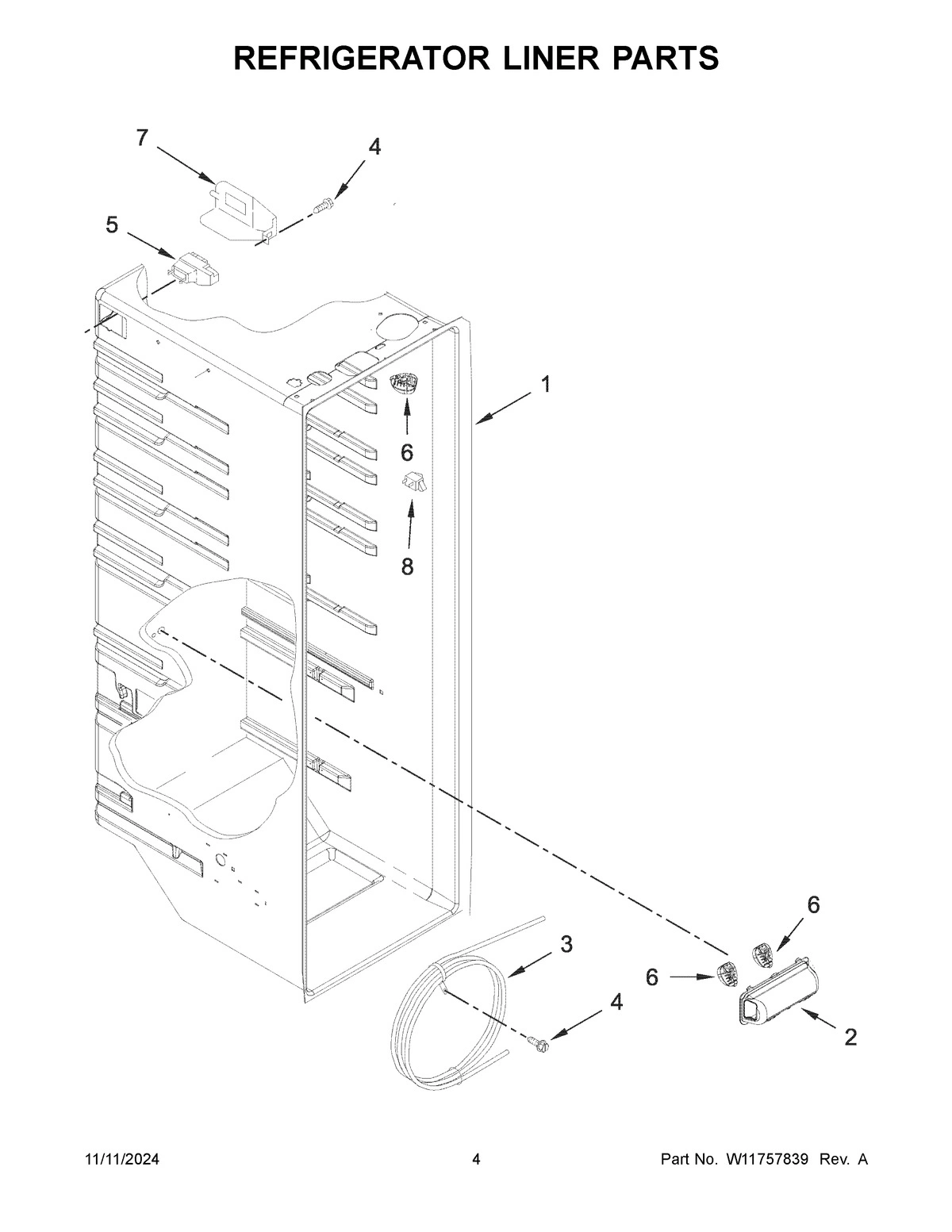 03 - REFRIGERATOR LINER PARTS