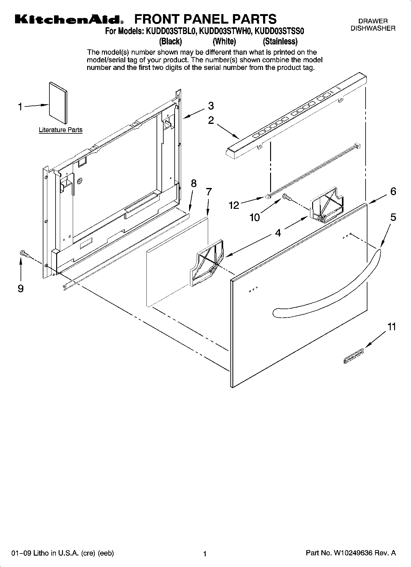01 - FRONT PANEL PARTS