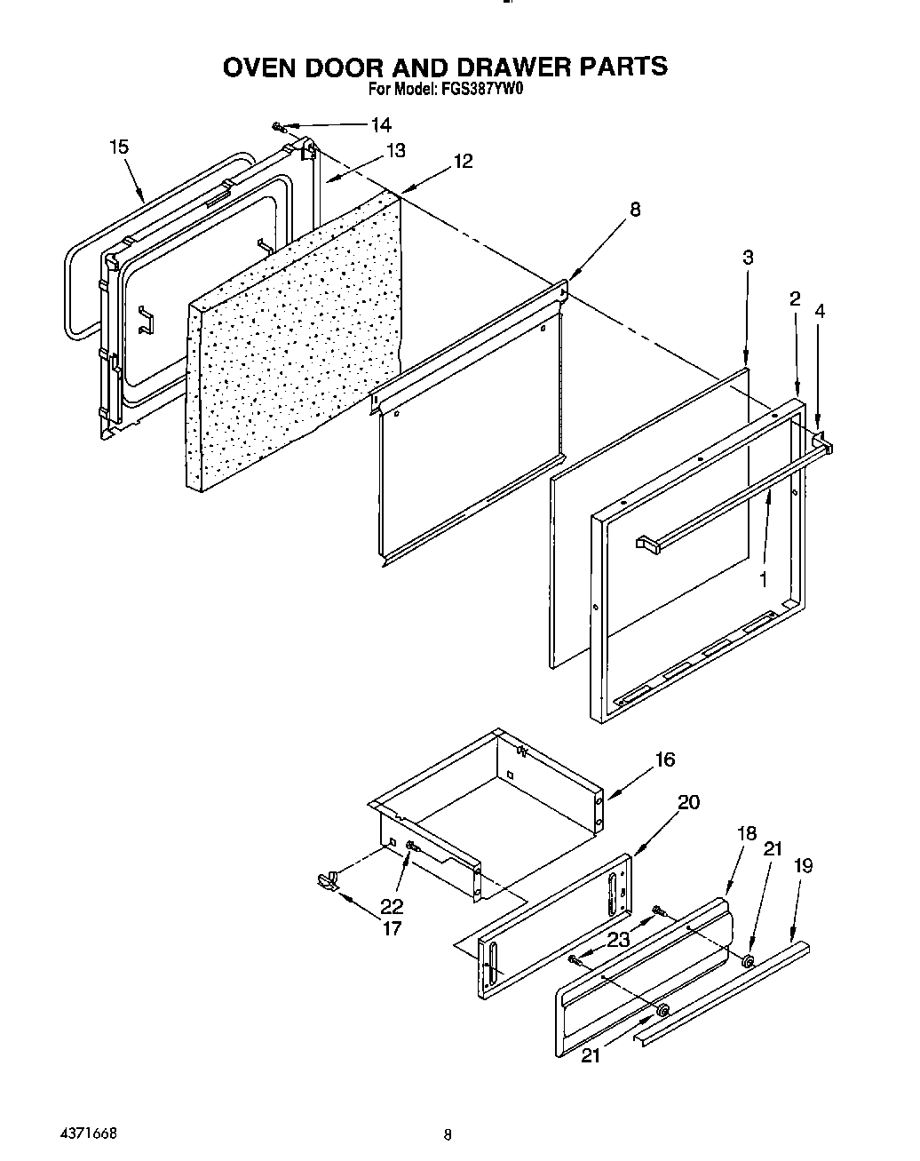 08 - OVEN DOOR AND DRAWER
