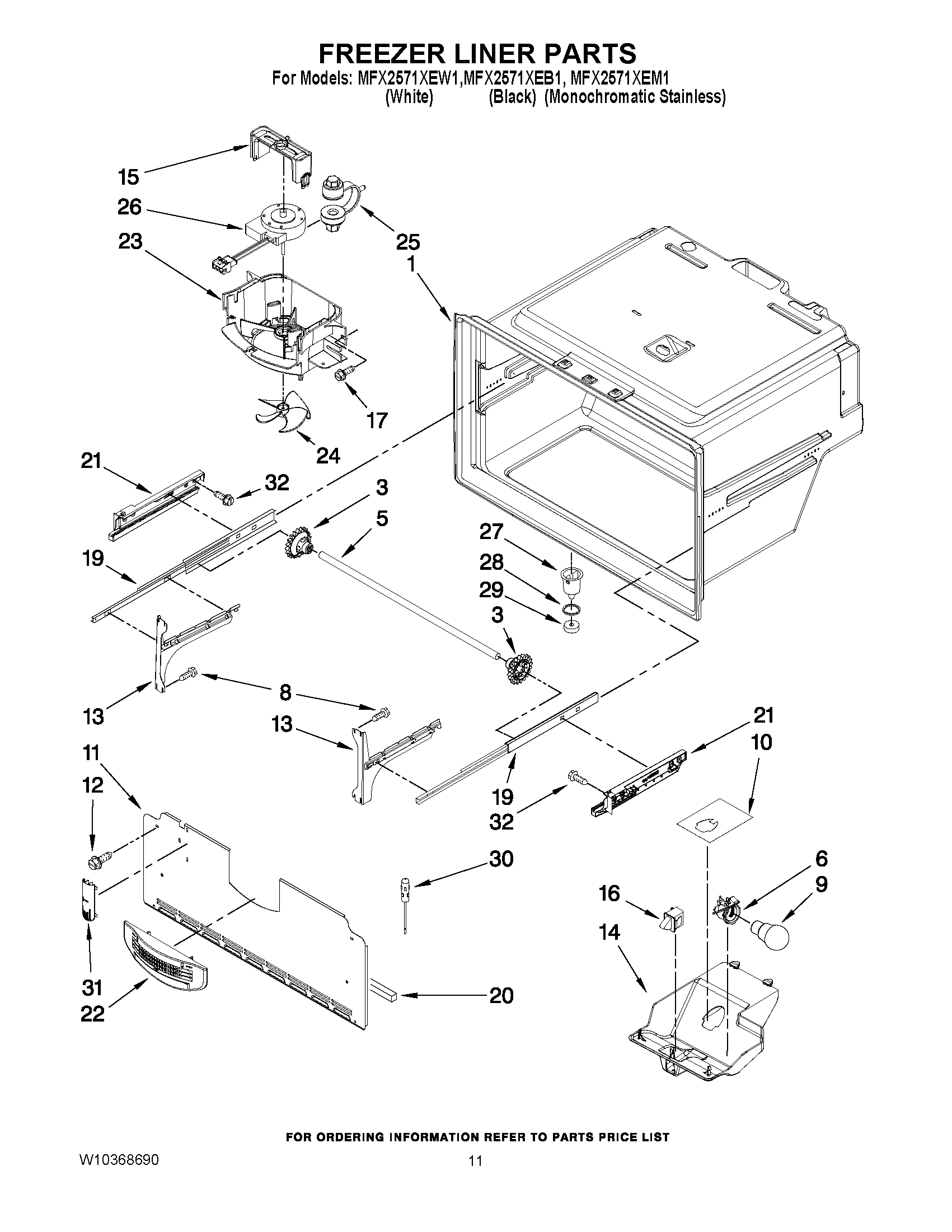 06 - FREEZER LINER PARTS