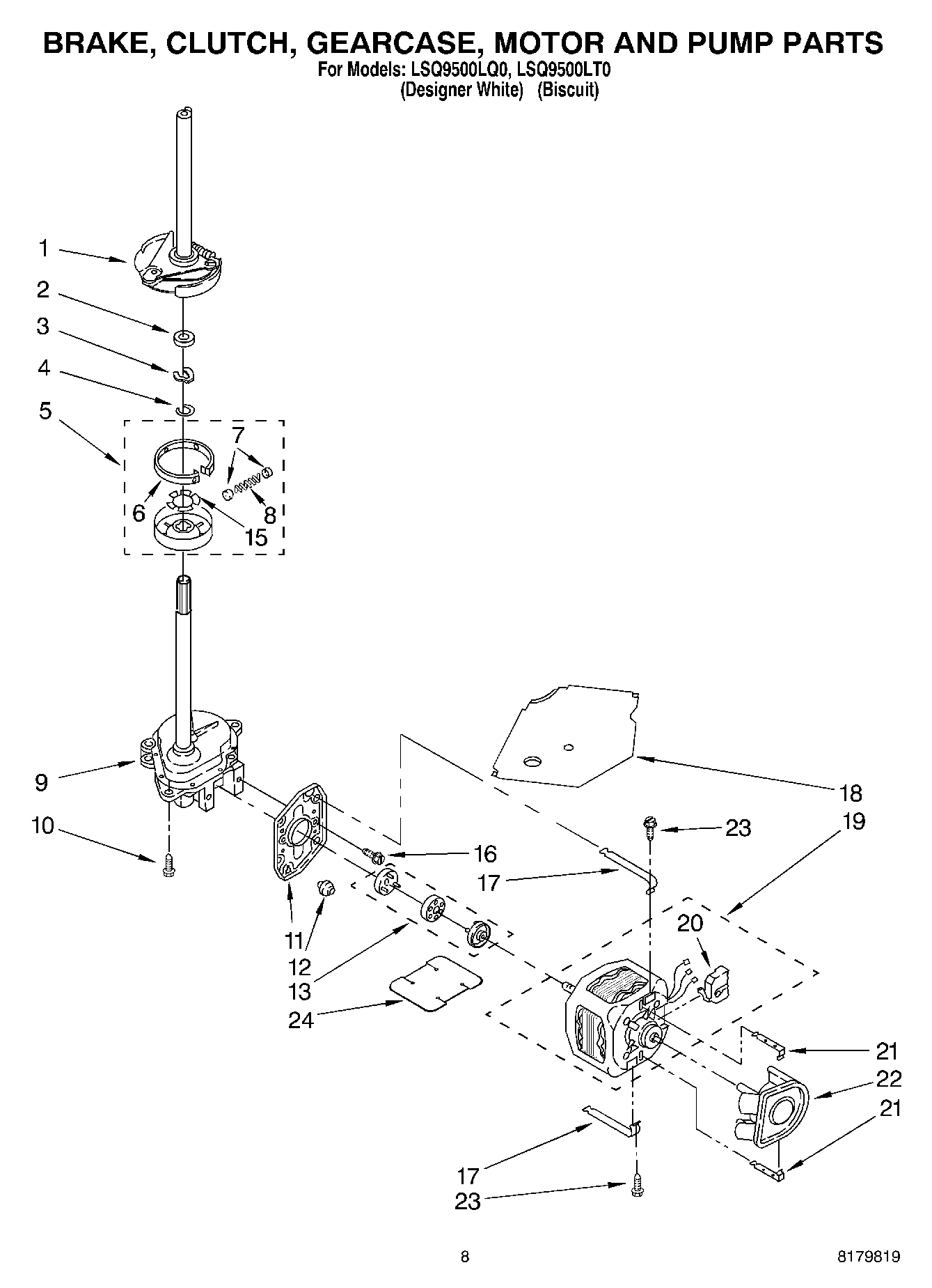 05 - BRAKE, CLUTCH, GEARCASE, MOTOR & PUMP