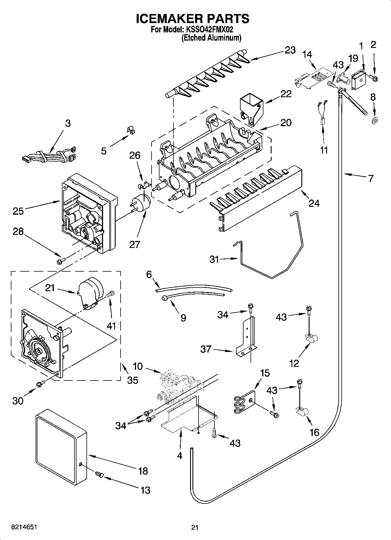13 - ICEMAKER PARTS