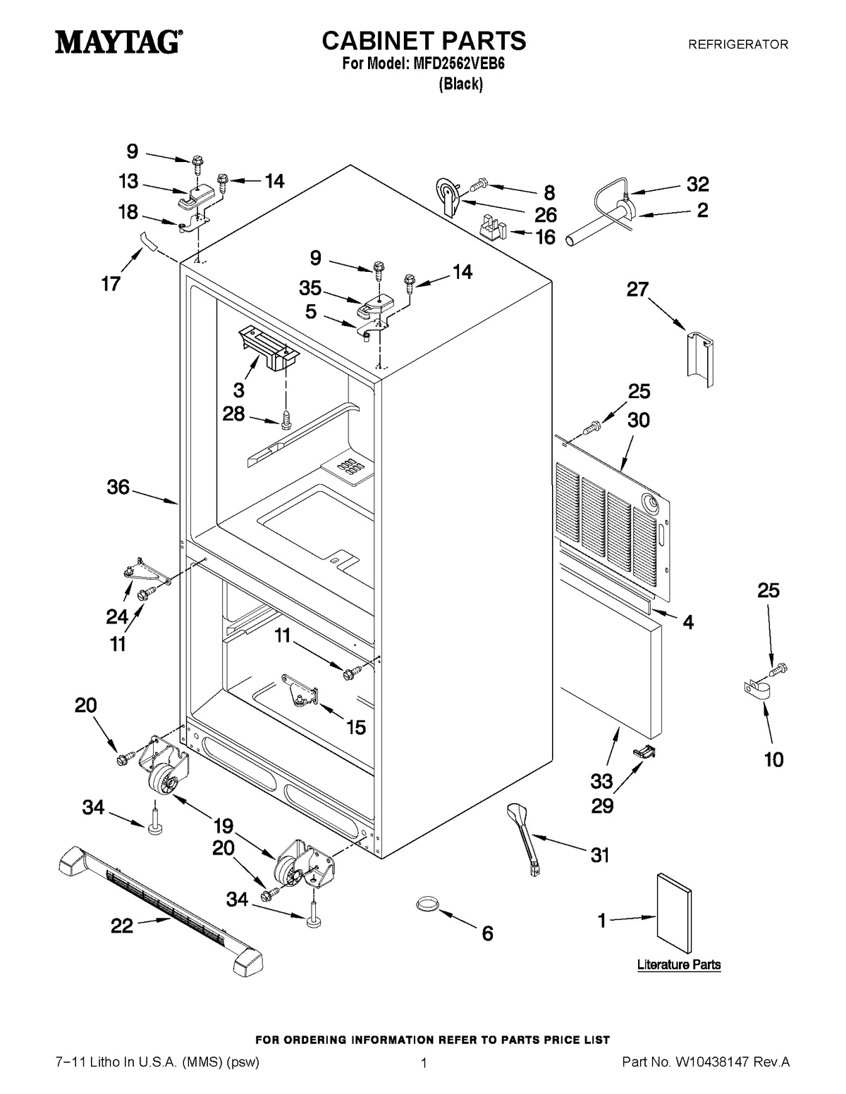 01 - CABINET PARTS